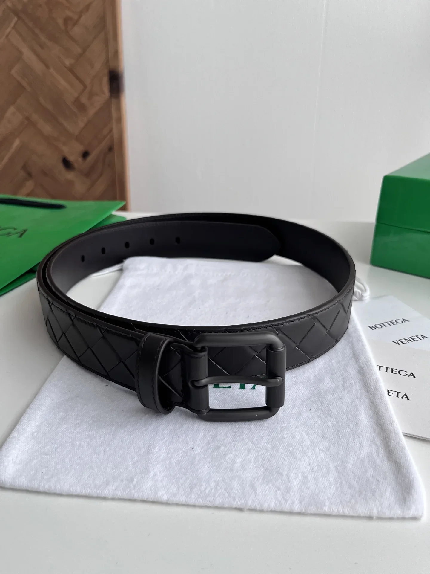 BOTTEGA VENETA Belts Nappa Leather (Black) 35mm Width 220202607050021