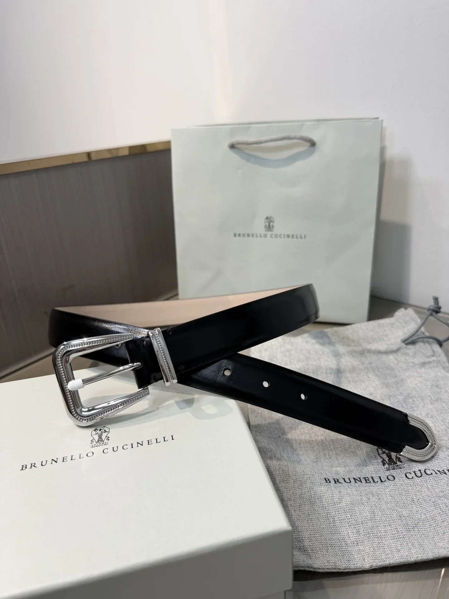 BRUNELLO CUCINELLI Belts Calf Leather (Black) 190202607050027