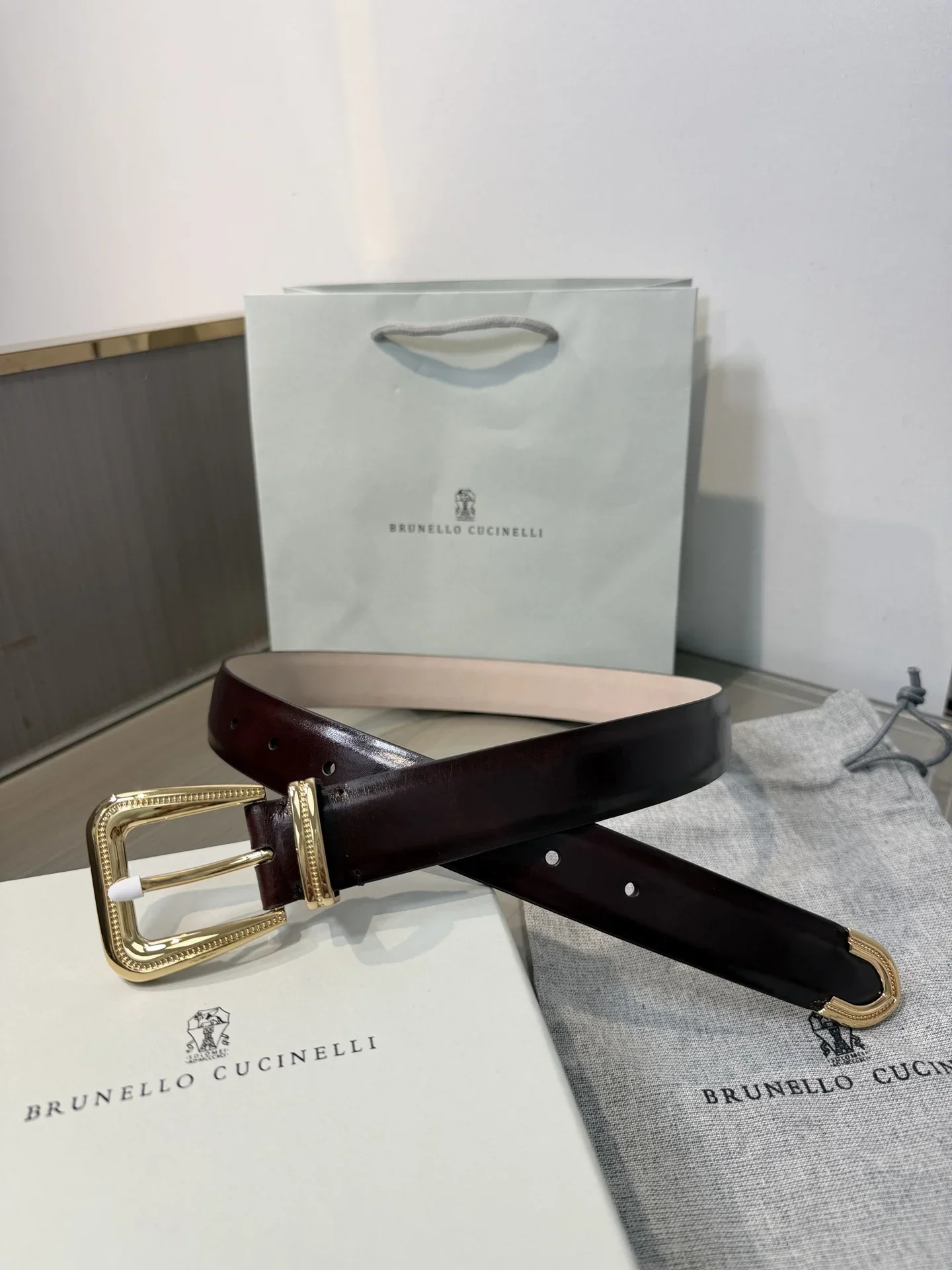 BRUNELLO CUCINELLI Belts Calf Leather (Brown) 190202607050028
