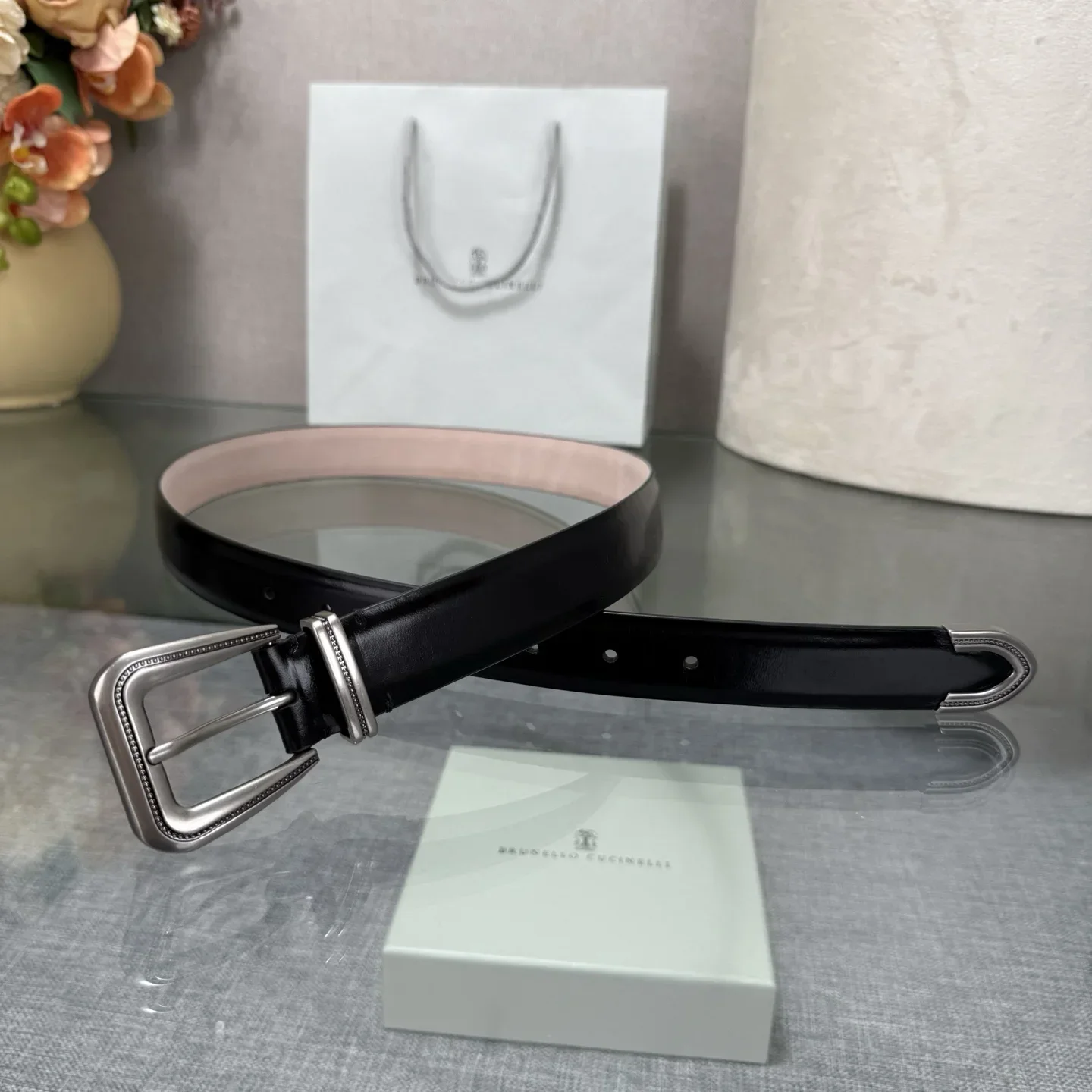 Alternative view of BRUNELLO CUCINELLI Belts Calfskin Leather (Black-Brown-Beige) 190202607050029