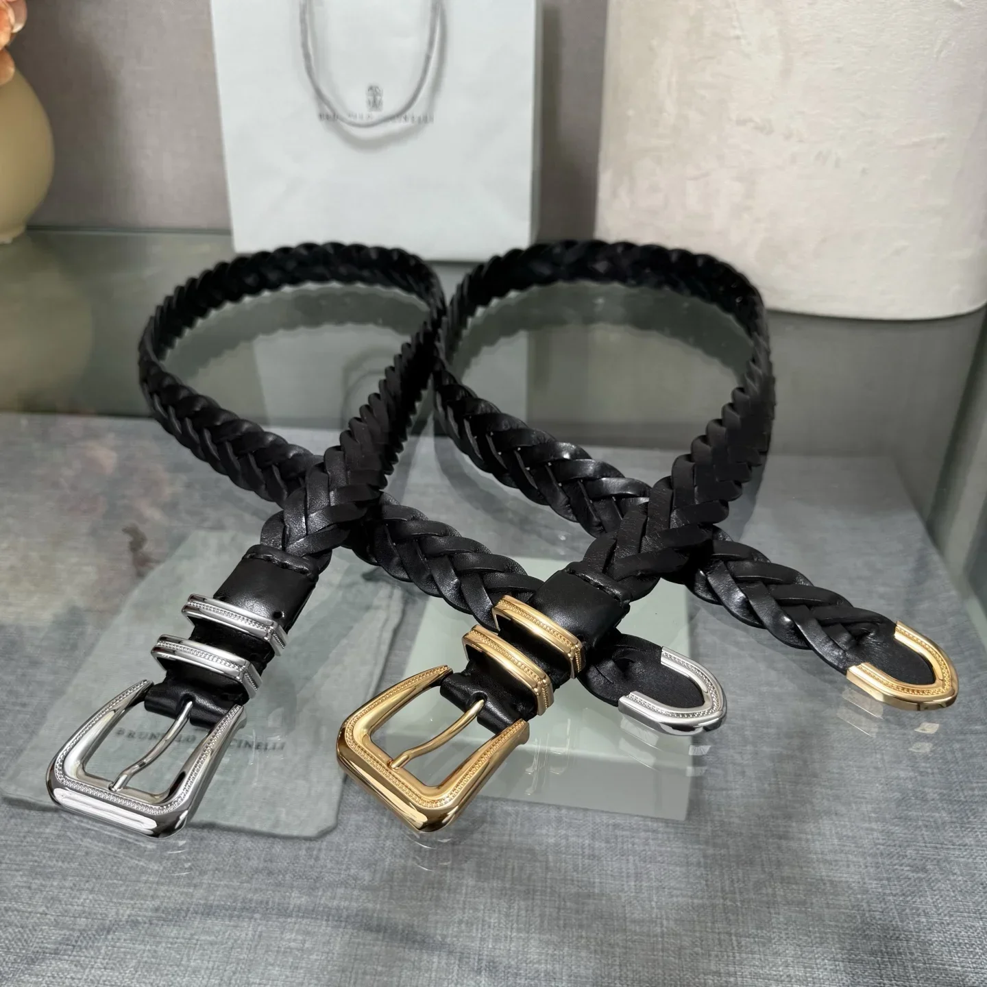 BRUNELLO CUCINELLI Belts Lambskin (Black) 190202607050026