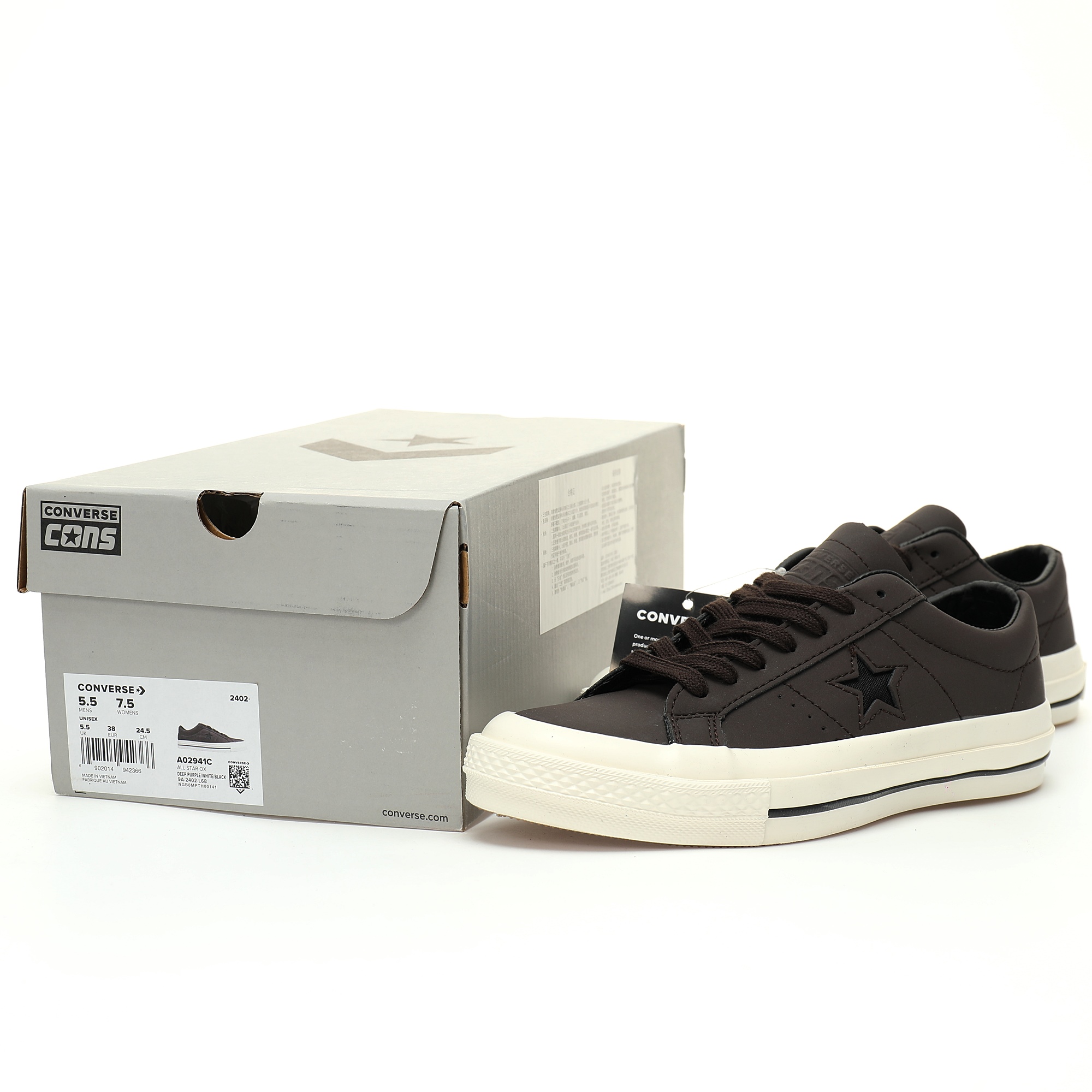 Converse Chuck One Star OX Leather Brown A02941C - Image 9