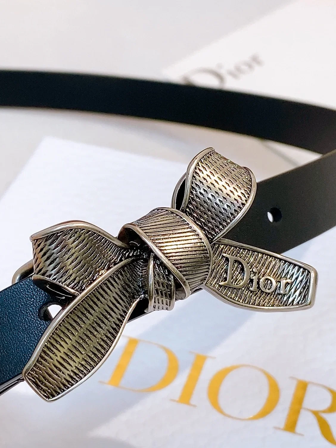 Alternative view of DIOR Belts Calfskin (Black) 1.5cm Width 160202607050225