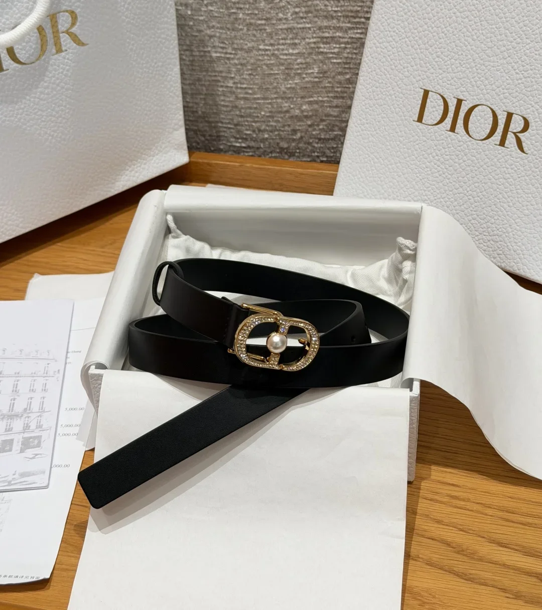 DIOR Belts Calfskin Leather (Black) 2.0cm Width 170202607050228