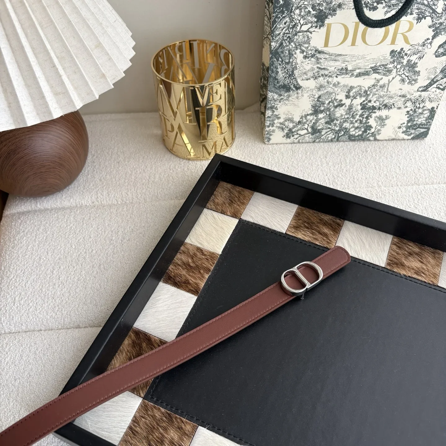 DIOR Belts Calfskin Leather (Brown) 150202607050196