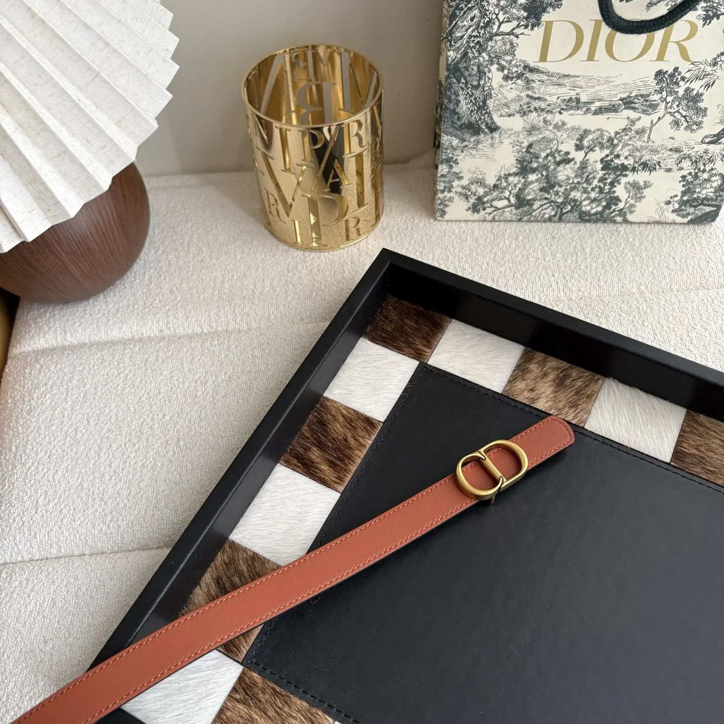 DIOR Belts Smooth Calfskin (Brown) 150202607050176