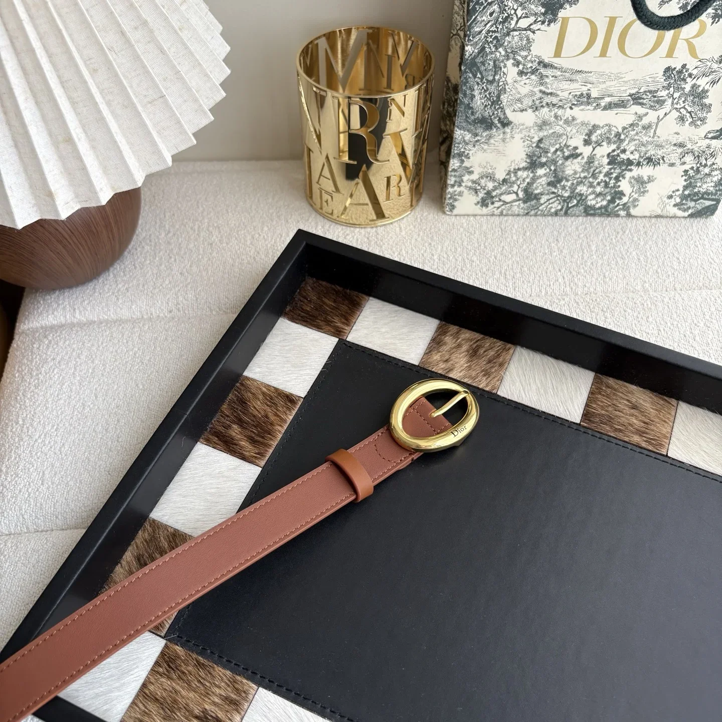 DIOR Belts Smooth Calfskin (Brown) 160202607050177