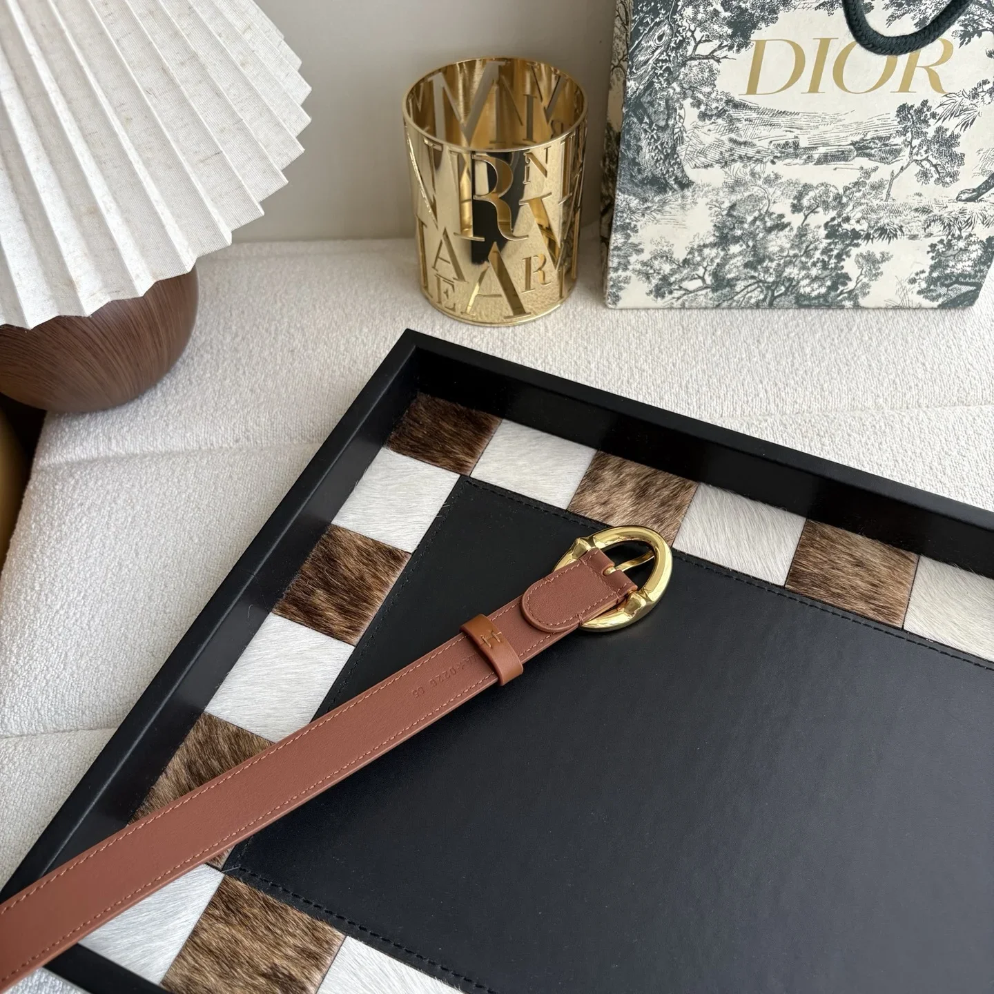 Alternative view of DIOR Belts Smooth Calfskin (Brown) 160202607050177