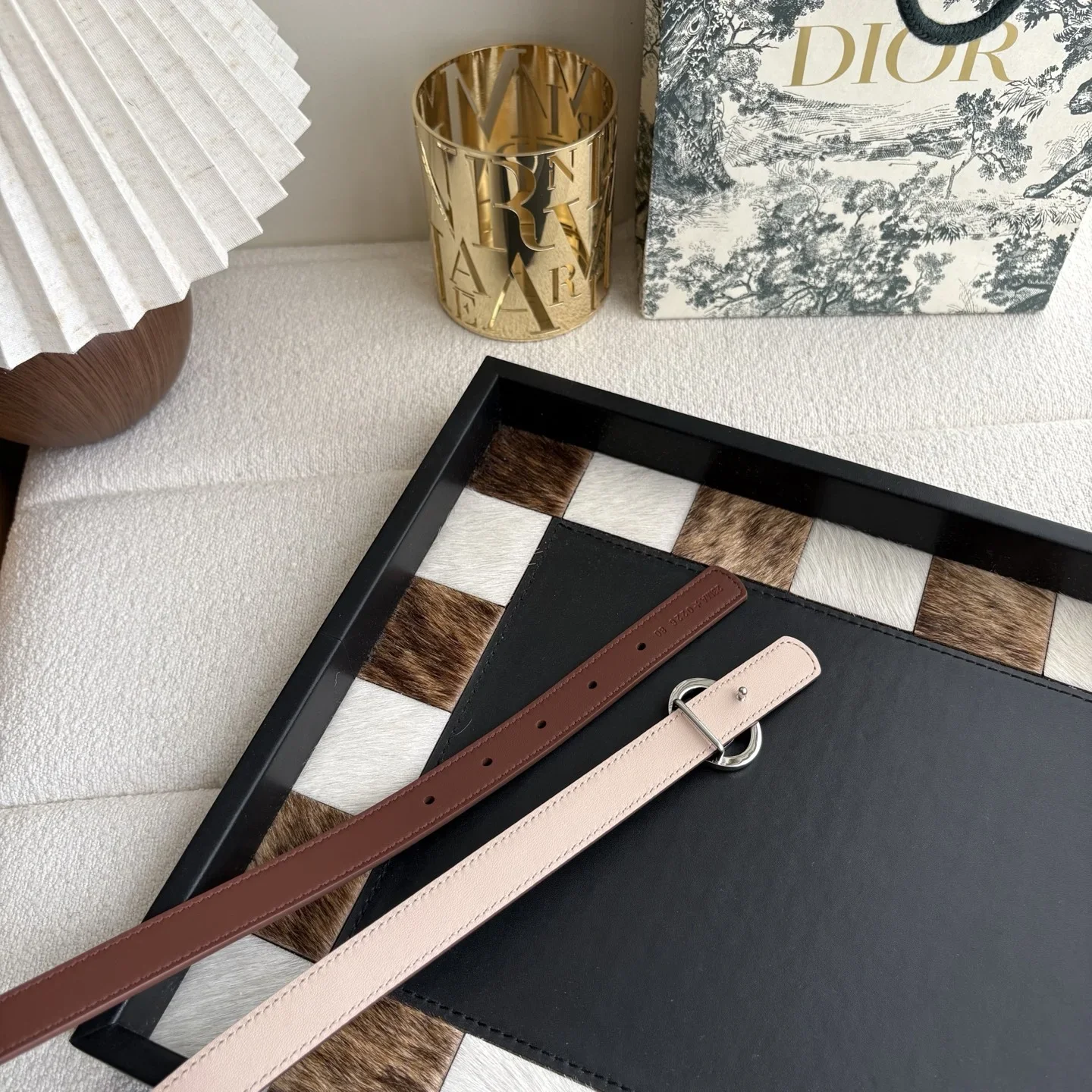 Alternative view of DIOR Belts Smooth Calfskin (Brown-Pink) 2.0cm Width 160202607050197