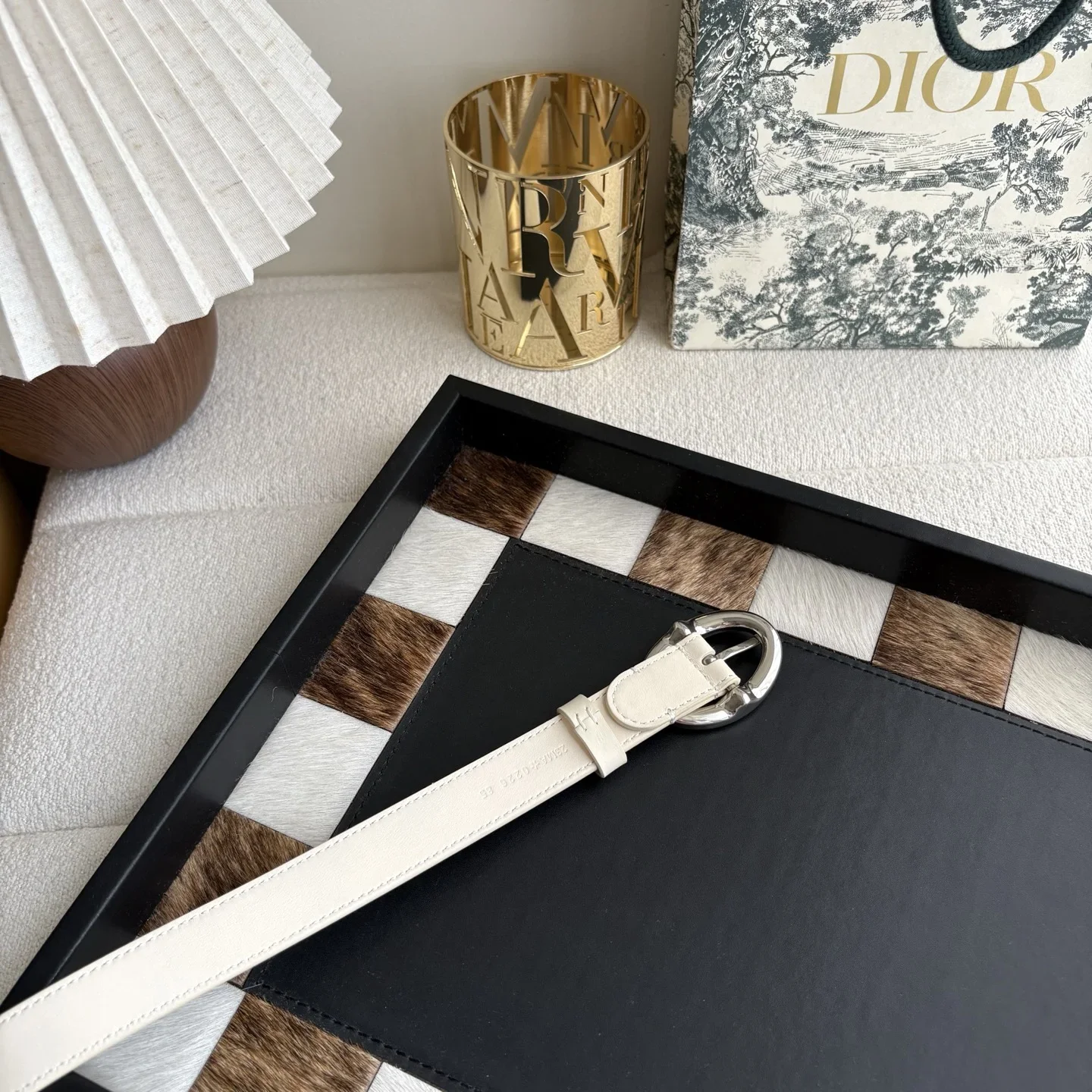 Alternative view of DIOR Belts Smooth Calfskin (White) 160202607050178