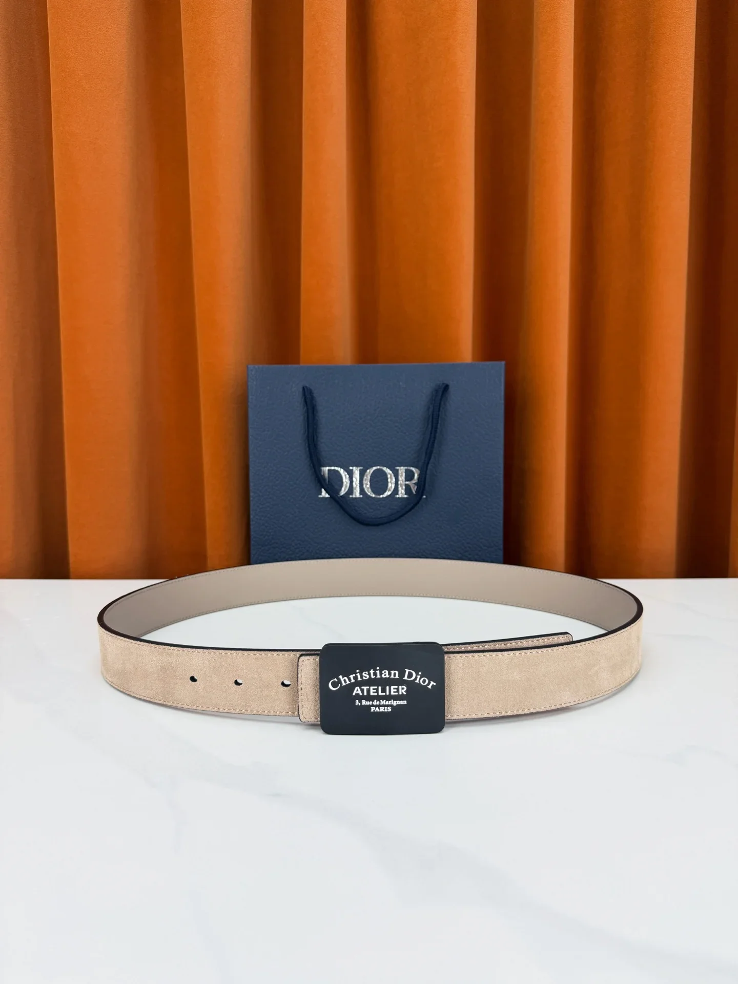 DIOR Belts Suede (Beige) 3.5cm Width 170202607050260