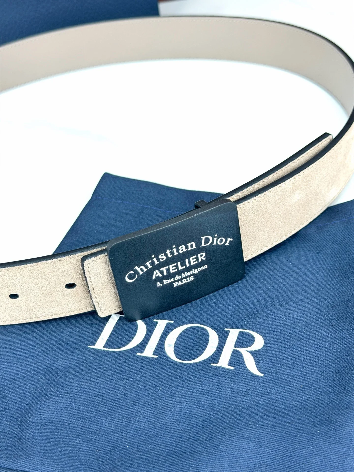 Alternative view of DIOR Belts Suede (Beige) 3.5cm Width 170202607050260