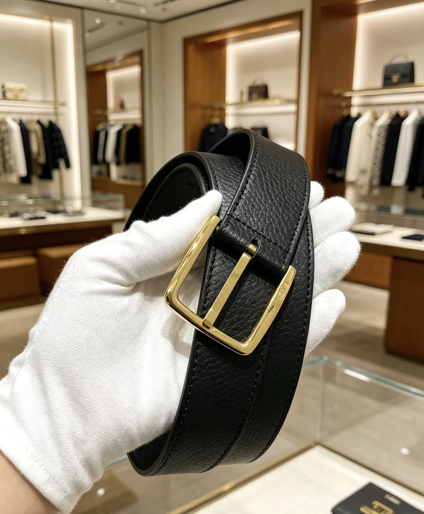 Alternative view of FENDI Belts Calf Leather 35mm Width 180202607050278
