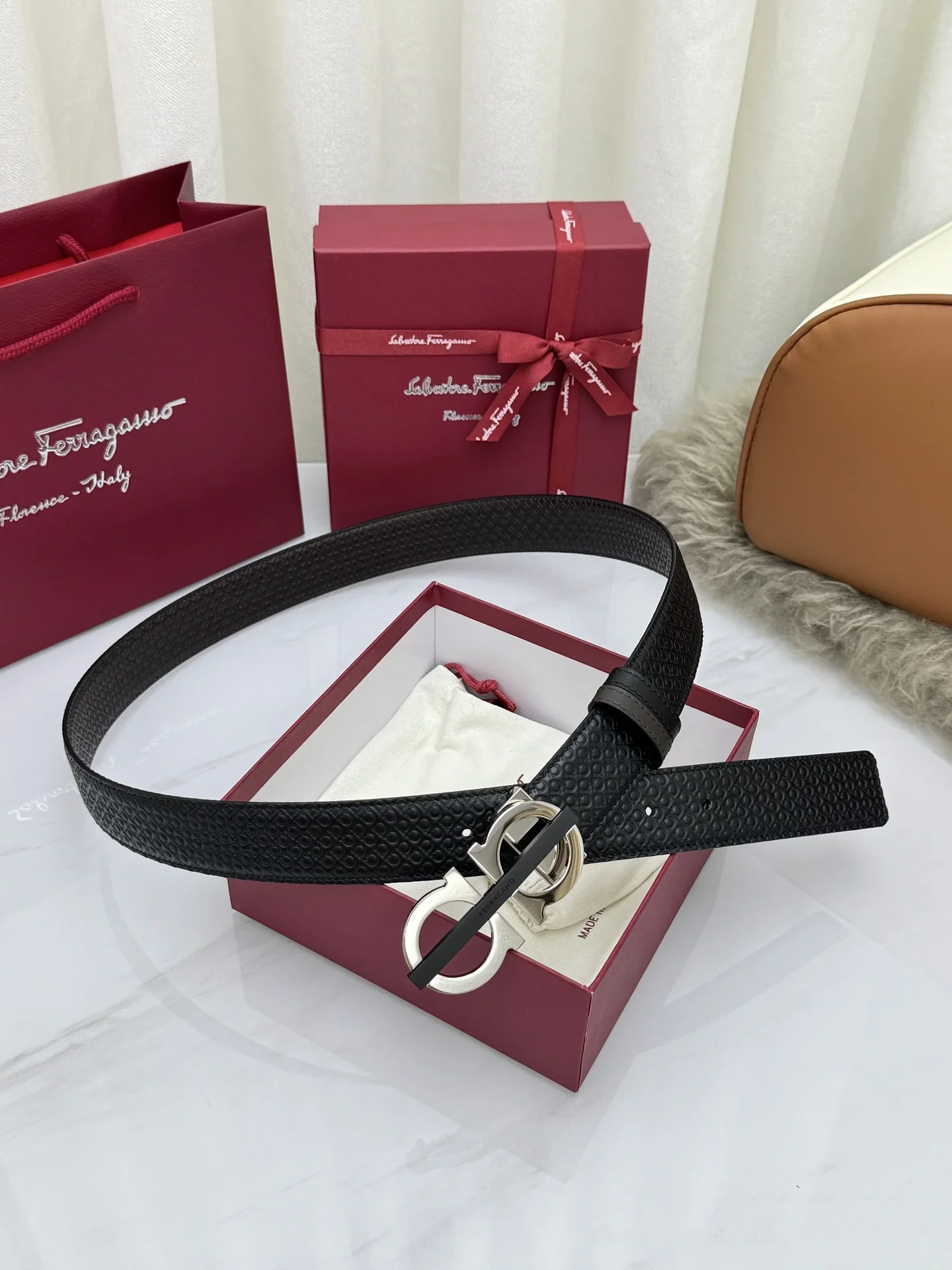 Alternative view of FERRAGAMO Belts Cowhide Leather 3.5cm Width 170202607050314