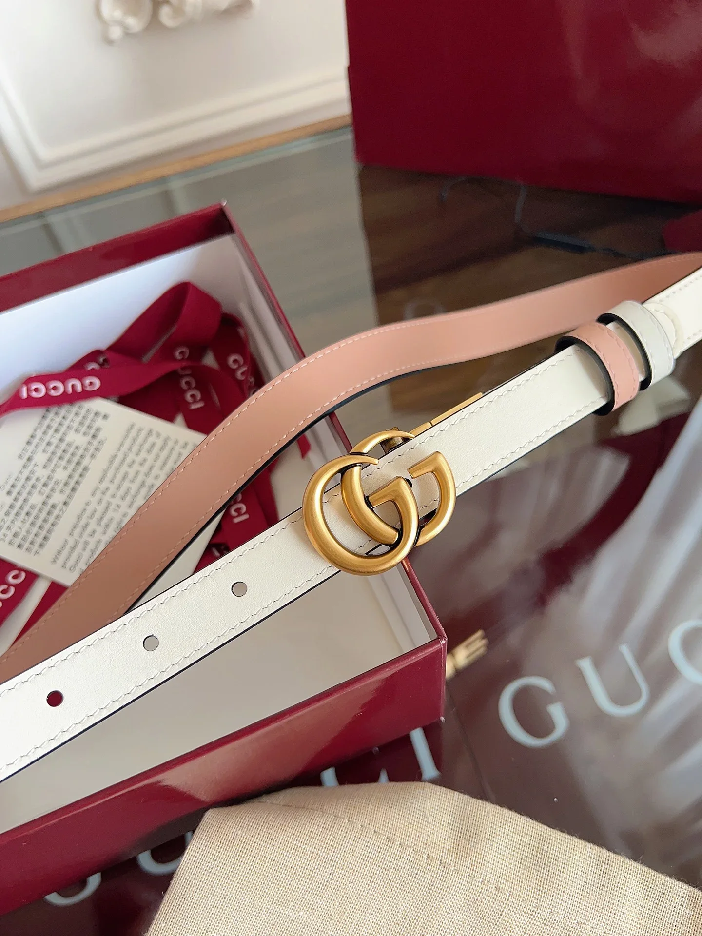 Alternative view of GUCCI Belts Calf Leather 2.0cm Width 160202607050332