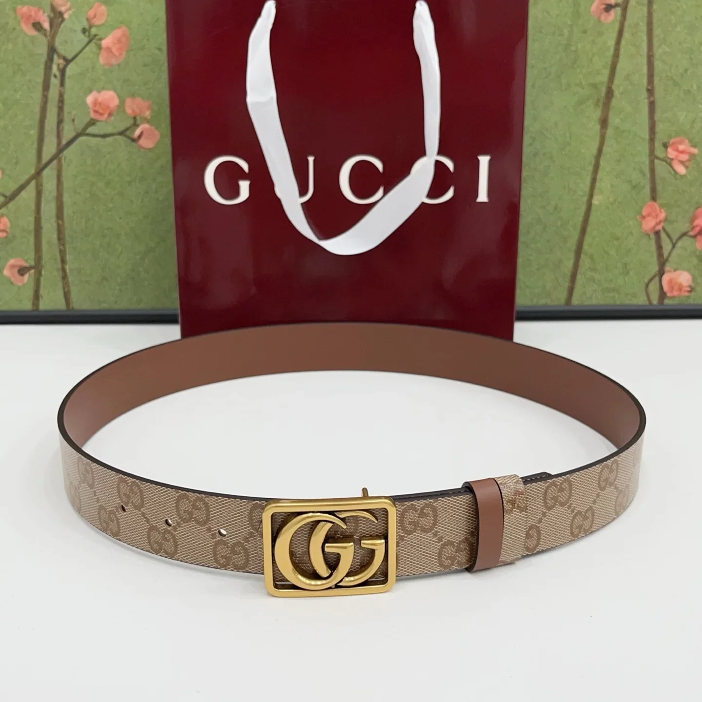 GUCCI Belts Canvas Leather 160202607050347