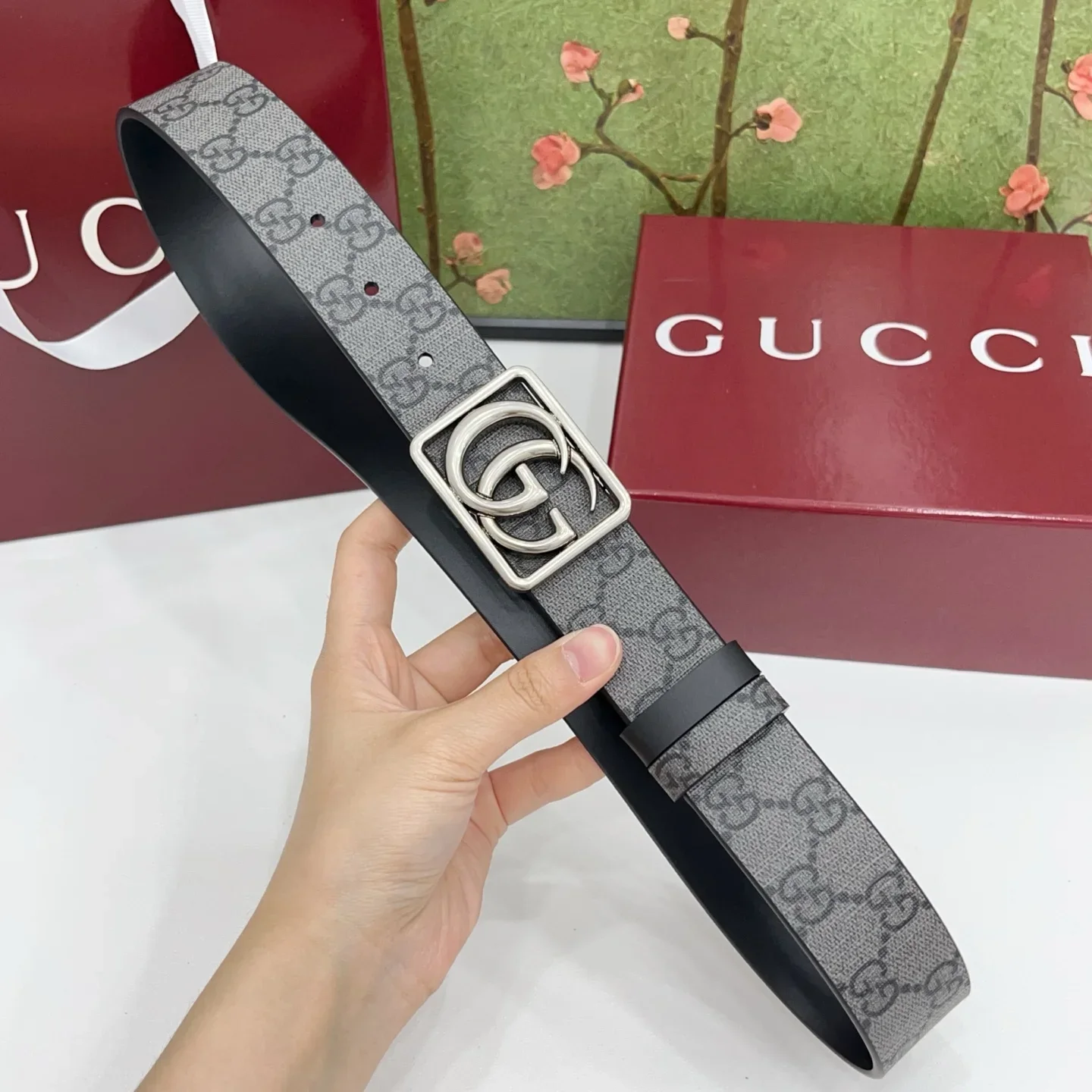 Alternative view of GUCCI Belts Canvas Leather 160202607050351