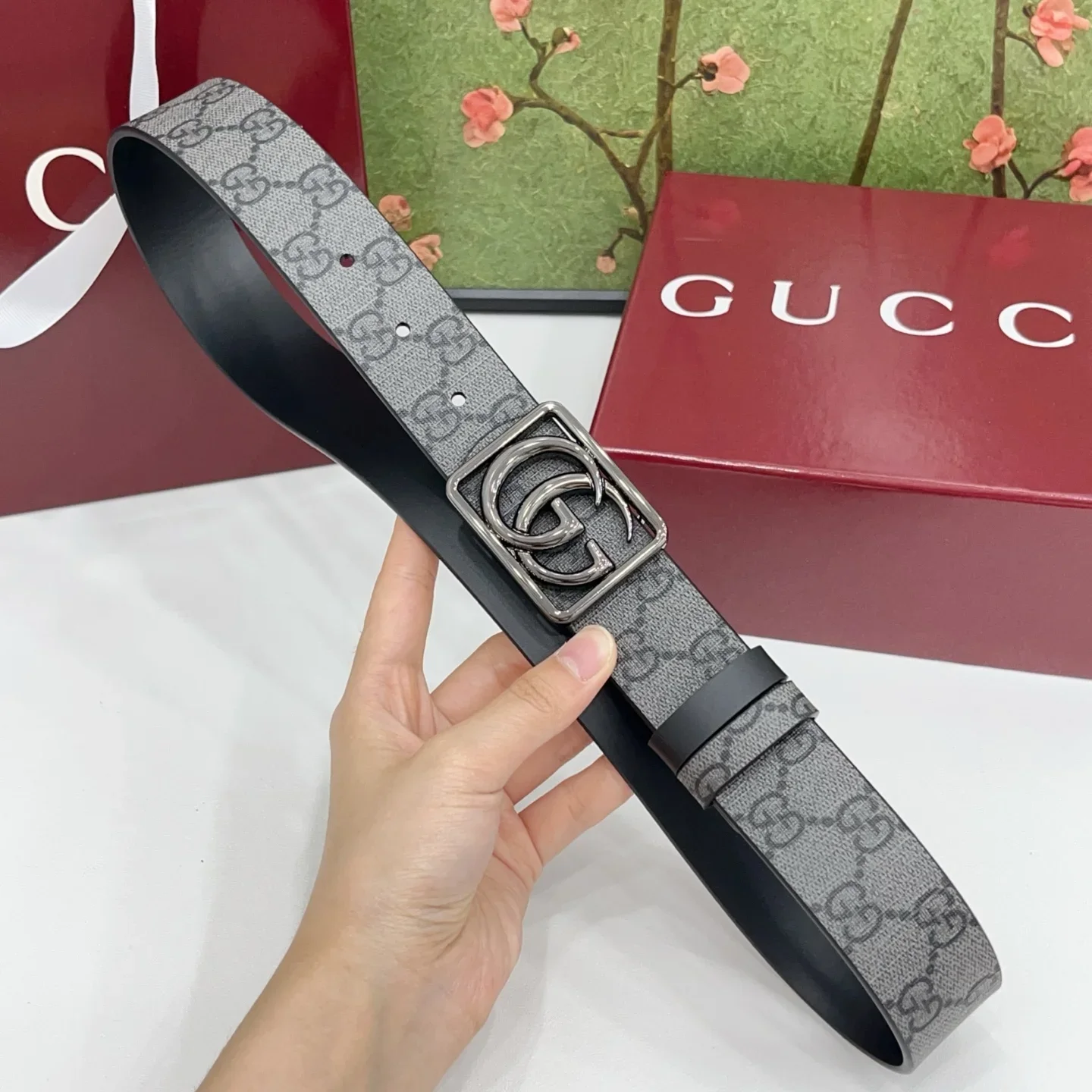 Alternative view of GUCCI Belts Canvas Leather 160202607050354