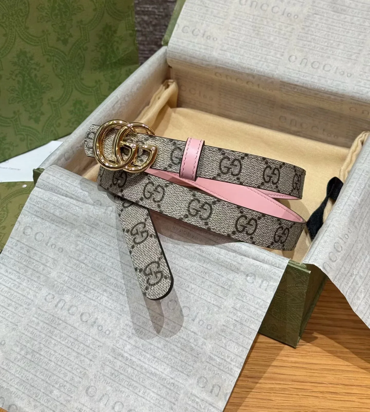 GUCCI Belts Canvas Leather 2.0cm Width 160202607050342