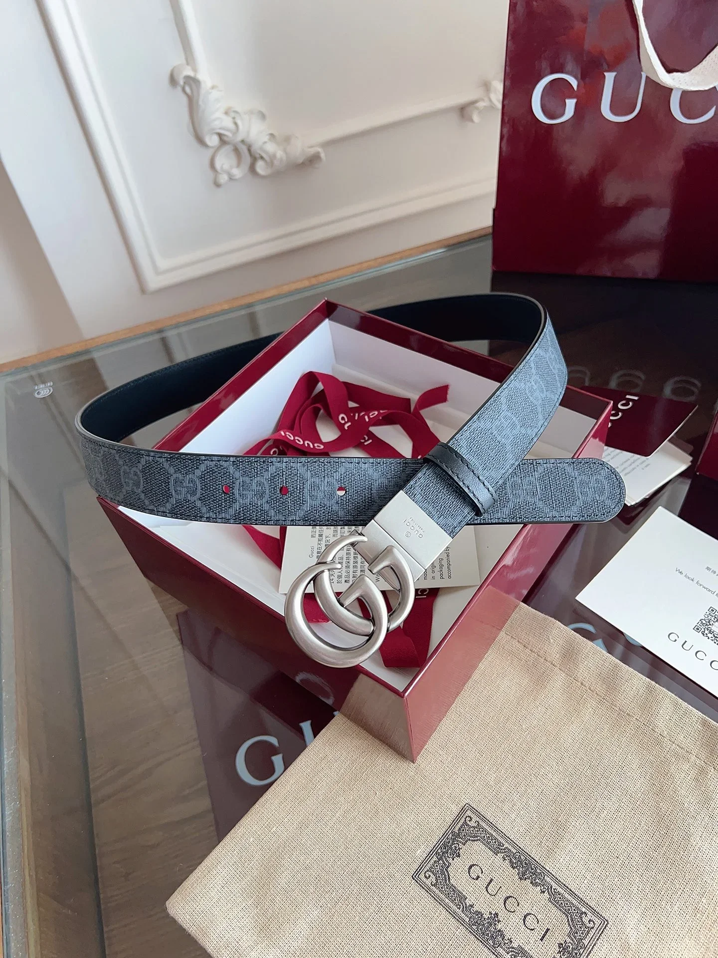 GUCCI Belts PVC & Calfskin 3.0cm Width 160202607050352