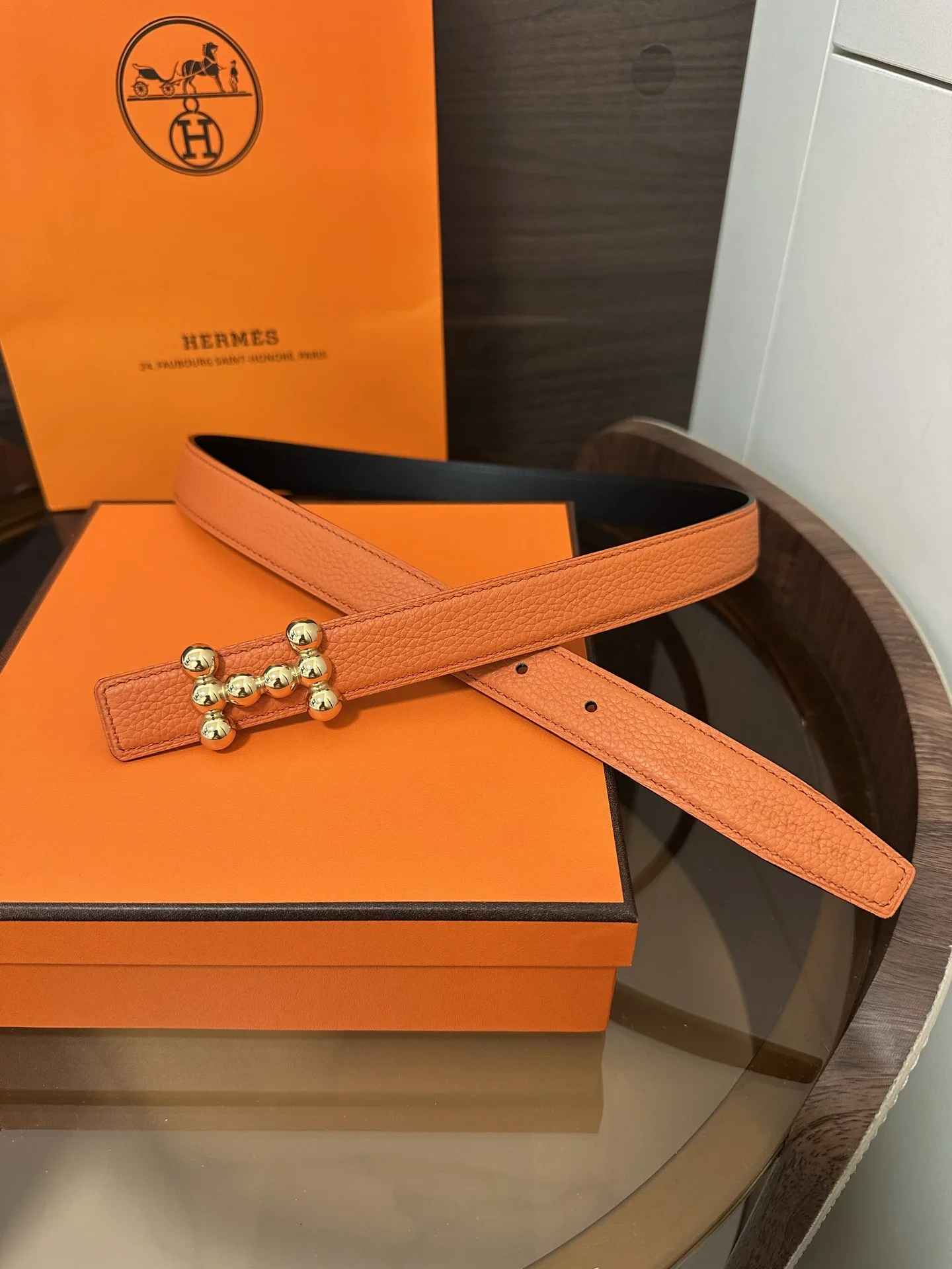 HERMES Accessories Calfskin Leather 160202607050839