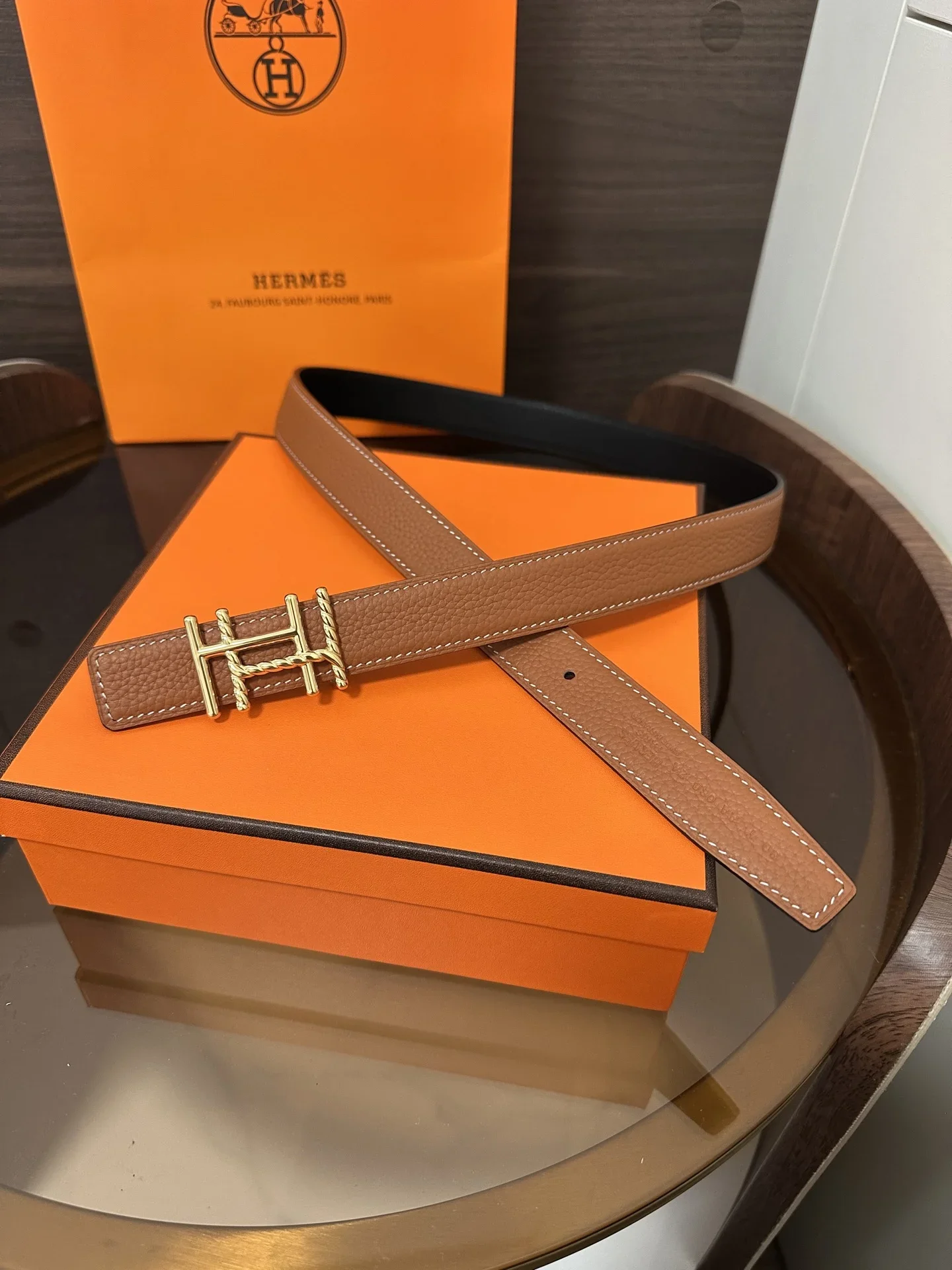 HERMES Belts Calf Leather 160202607050837