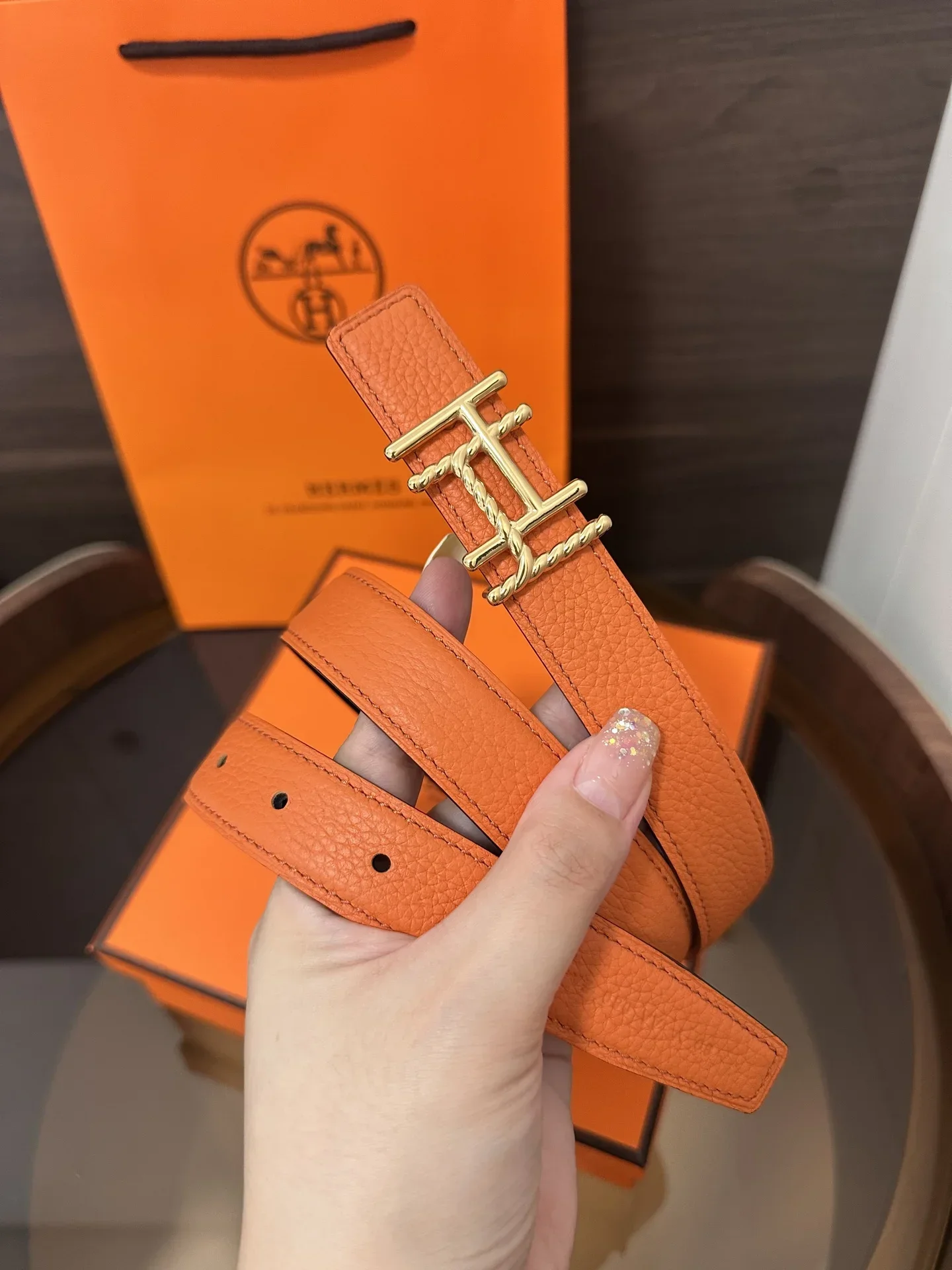 Alternative view of HERMES Belts Calfskin 160202607050451