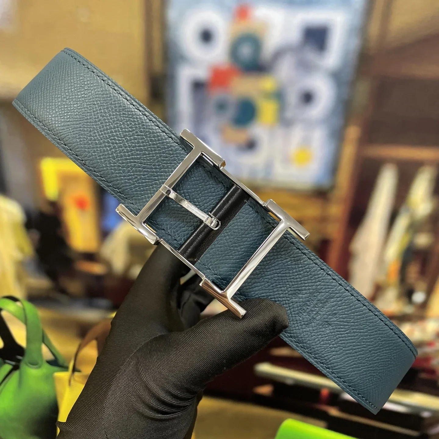 HERMES Belts Calfskin Leather 38mm Width 220202607050396