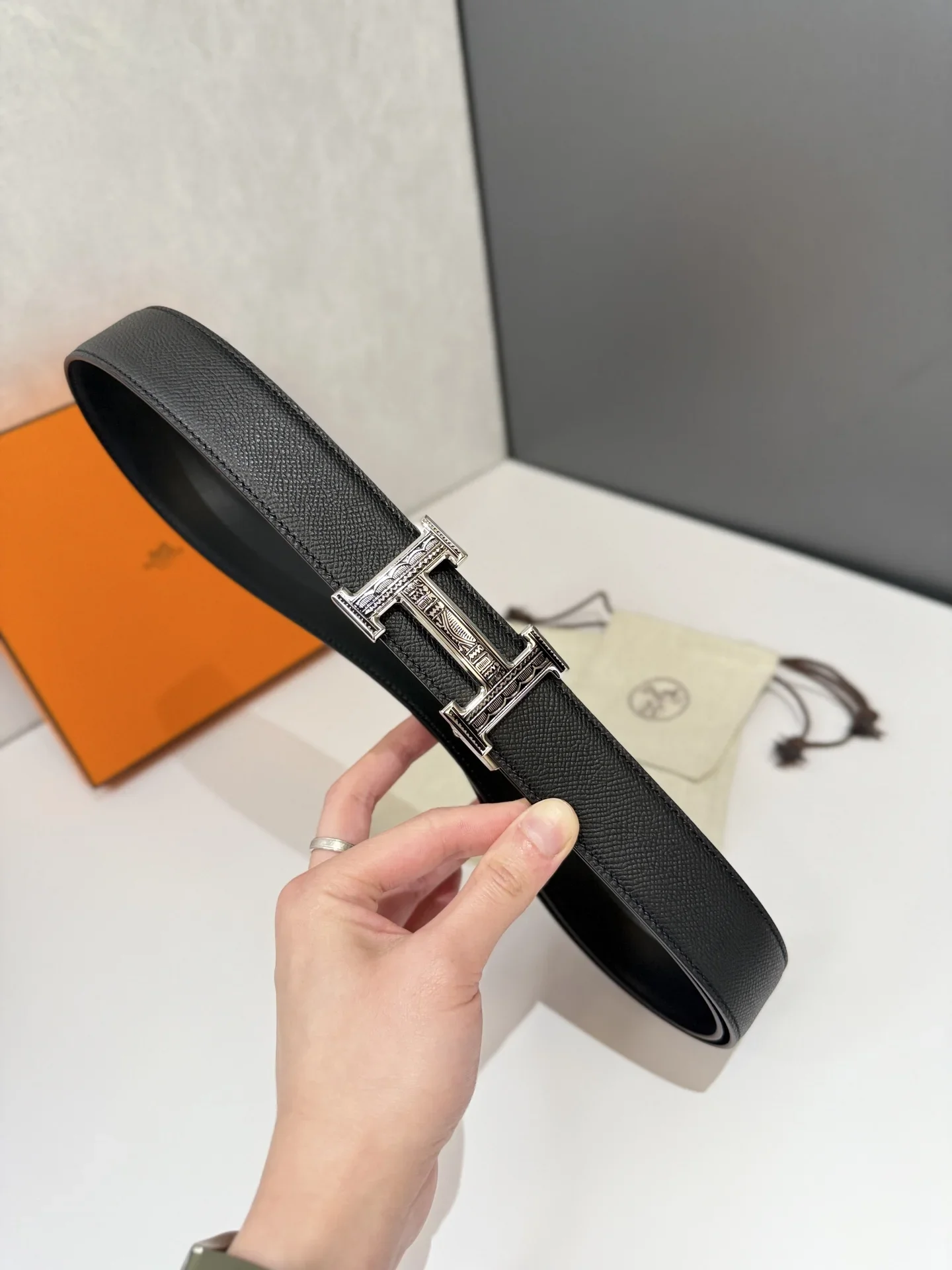 HERMES Belts Epsom Leather (Black) 170202607050705