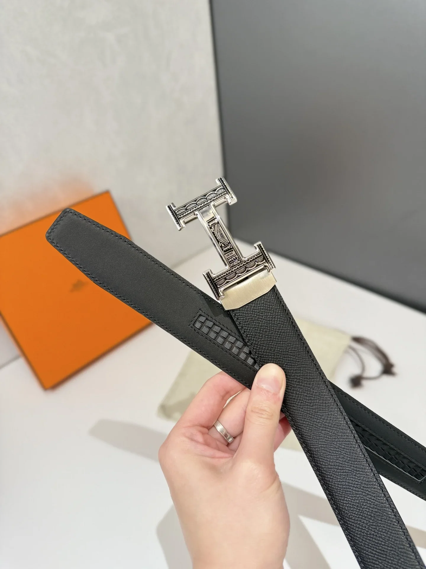 HERMES Belts Epsom Leather (Black) 170202607050705 - Image 3