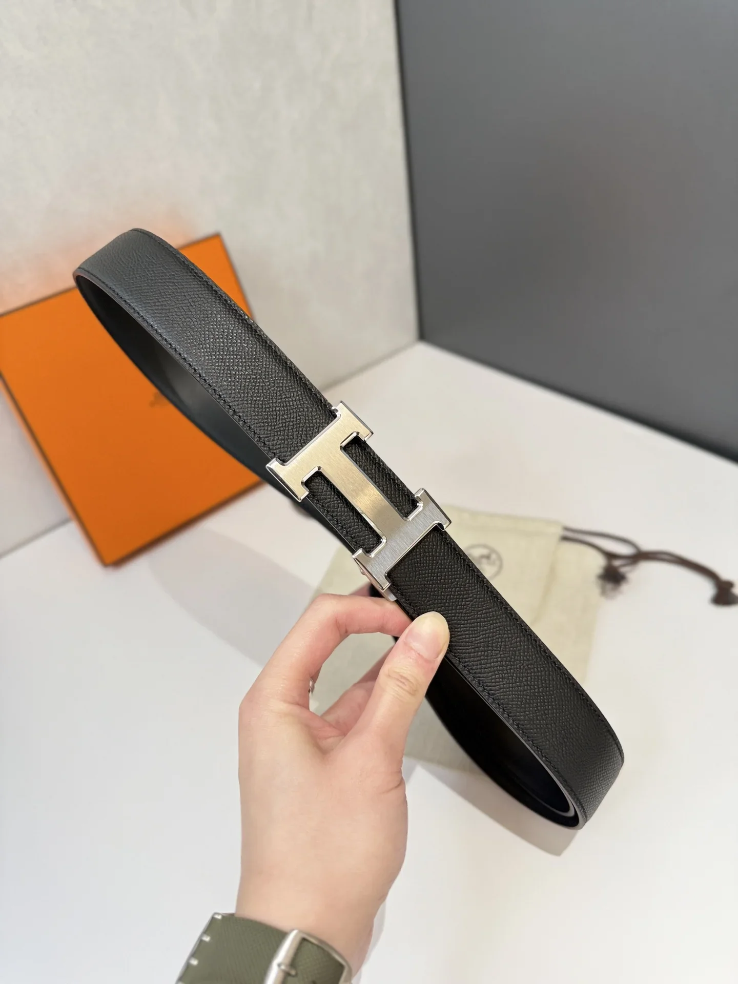 HERMES Belts Epsom Leather (Black) 170202607050710