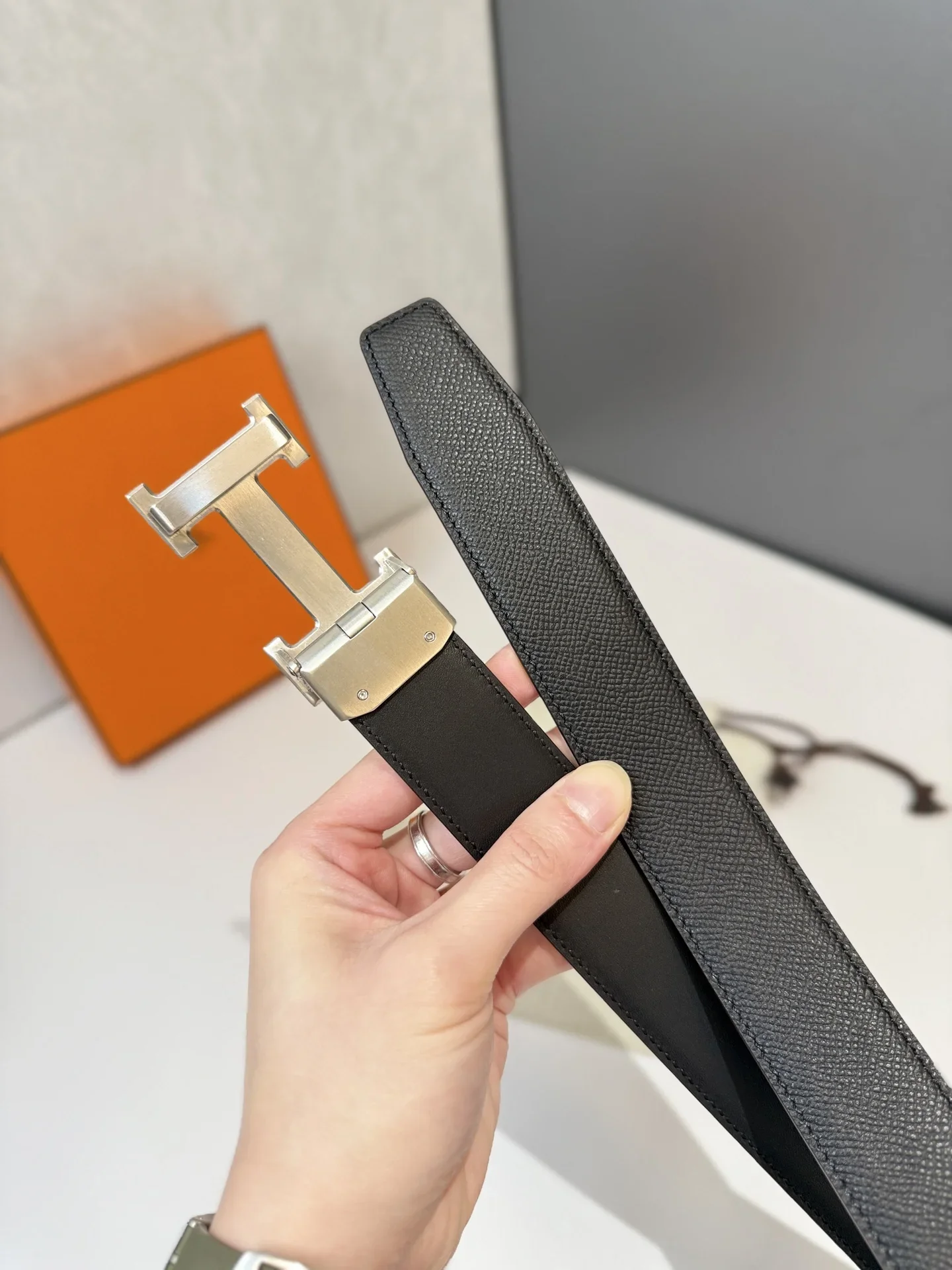 HERMES Belts Epsom Leather (Black) 170202607050710 - Image 6