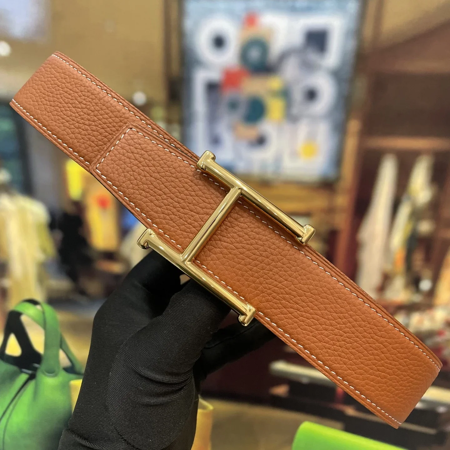 HERMES Belts Leather 38mm Width 170202607050412