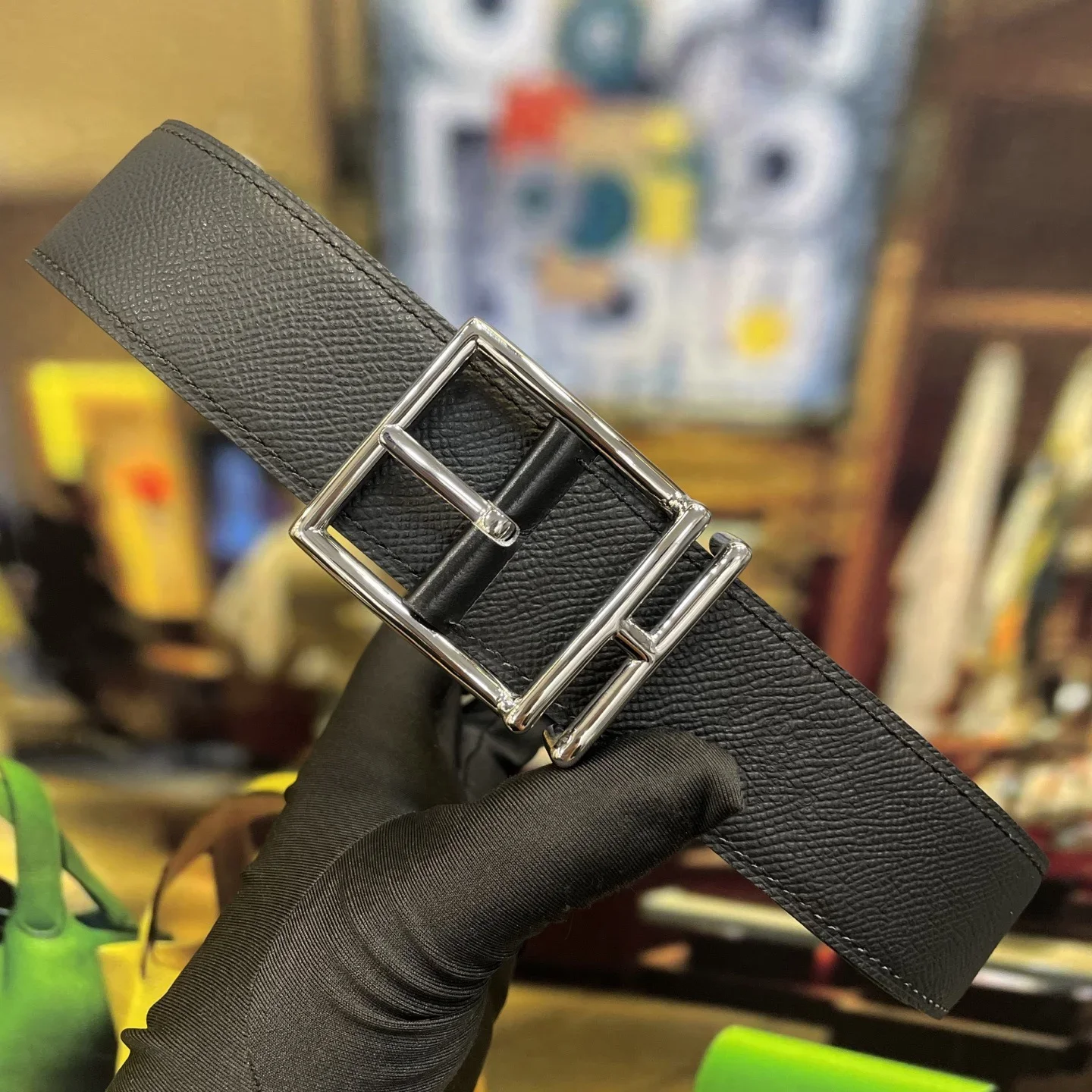 HERMES Belts Leather 38mm Width 220202607050386
