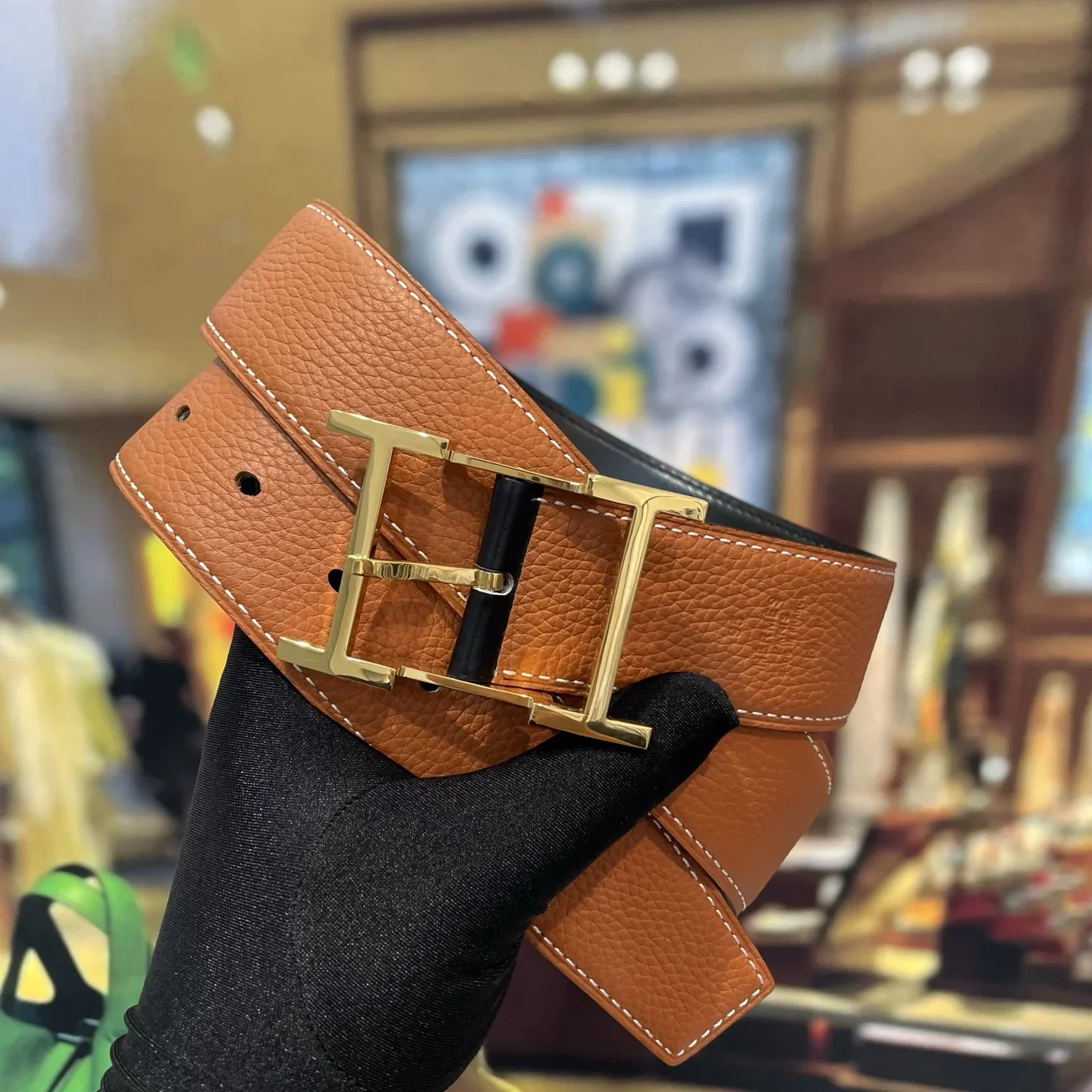 HERMES Belts Leather 38mm Width 220202607050406