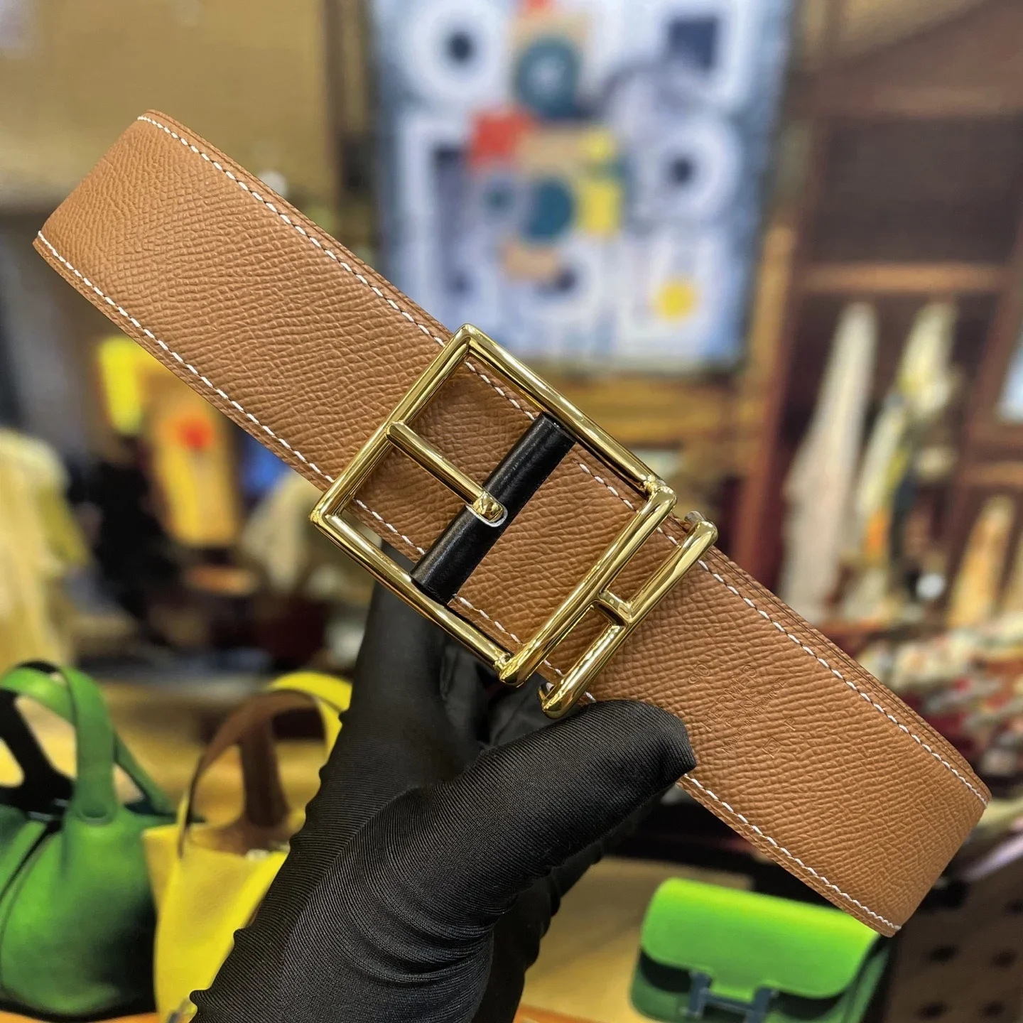 HERMES Belts Leather 38mm Width 220202607050413