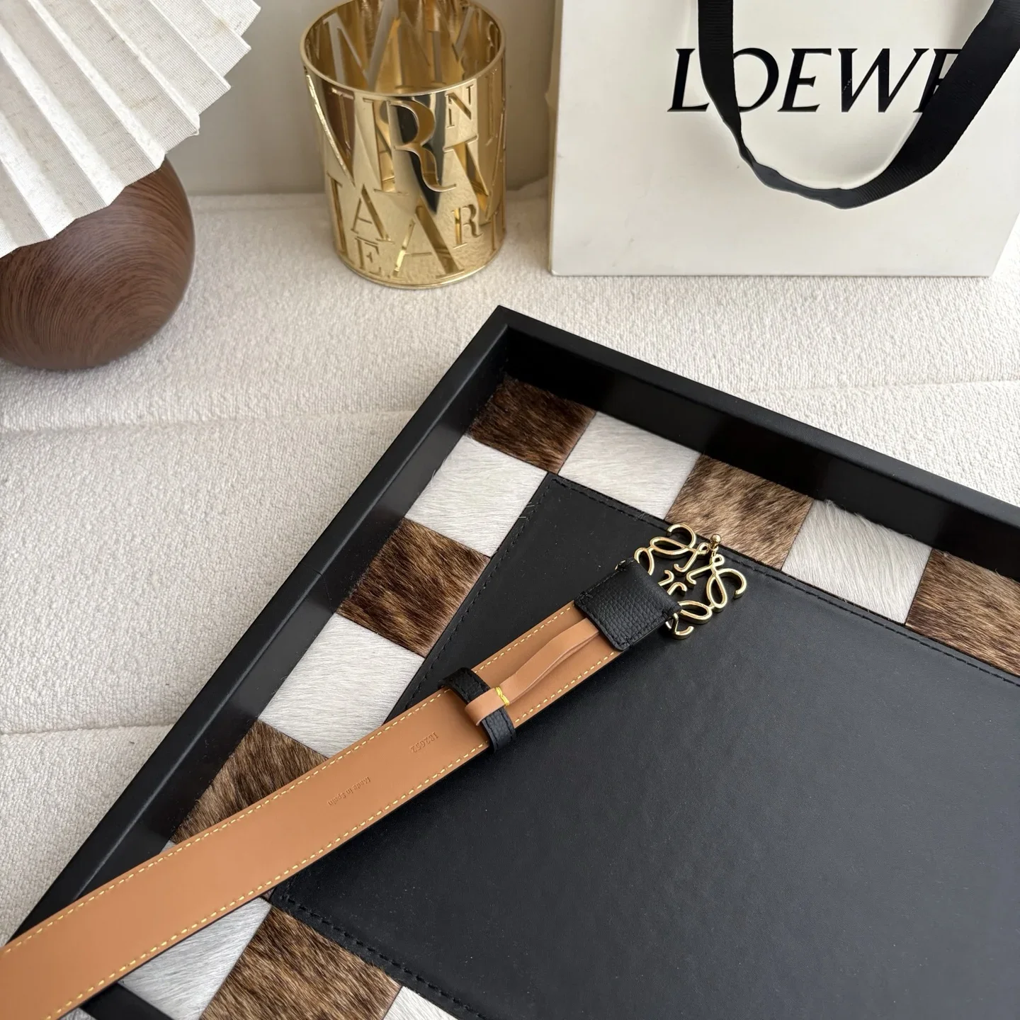 Alternative view of LOEWE Belts Calf Leather 2.8cm Width 160202607050474