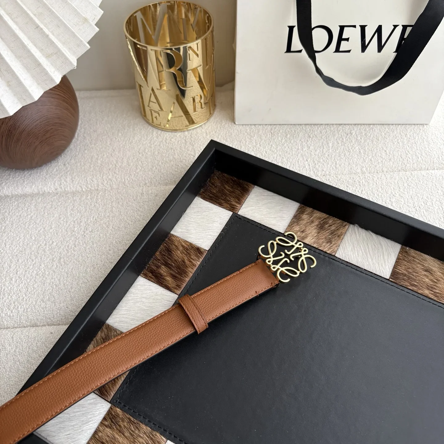 LOEWE Belts Calf Leather 2.8cm Width 160202607050479