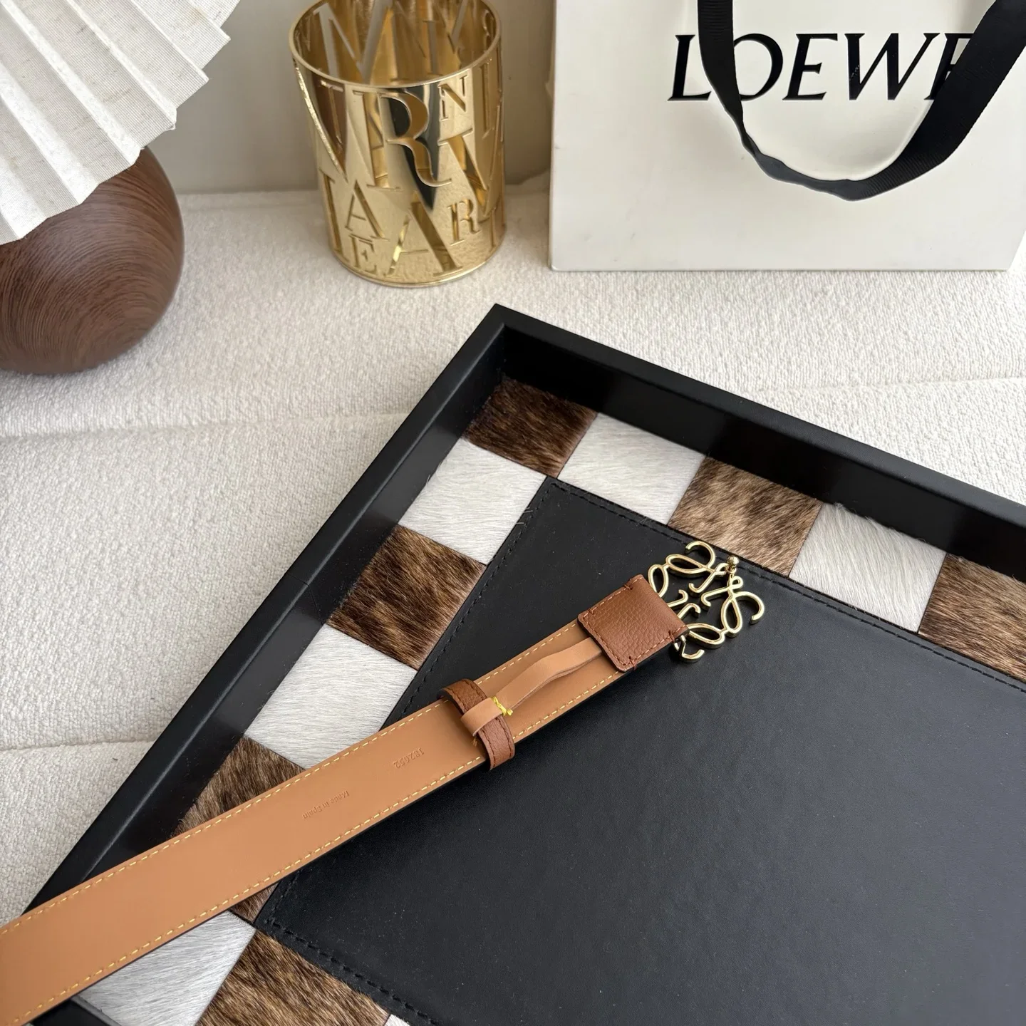 Alternative view of LOEWE Belts Calf Leather 2.8cm Width 160202607050479