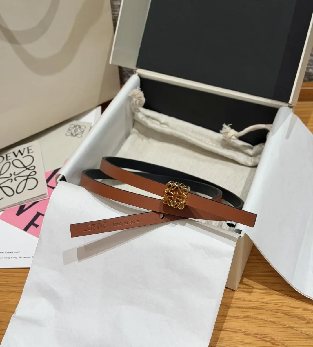 LOEWE Belts Calfskin Leather 1.0cm Width 160202607050460