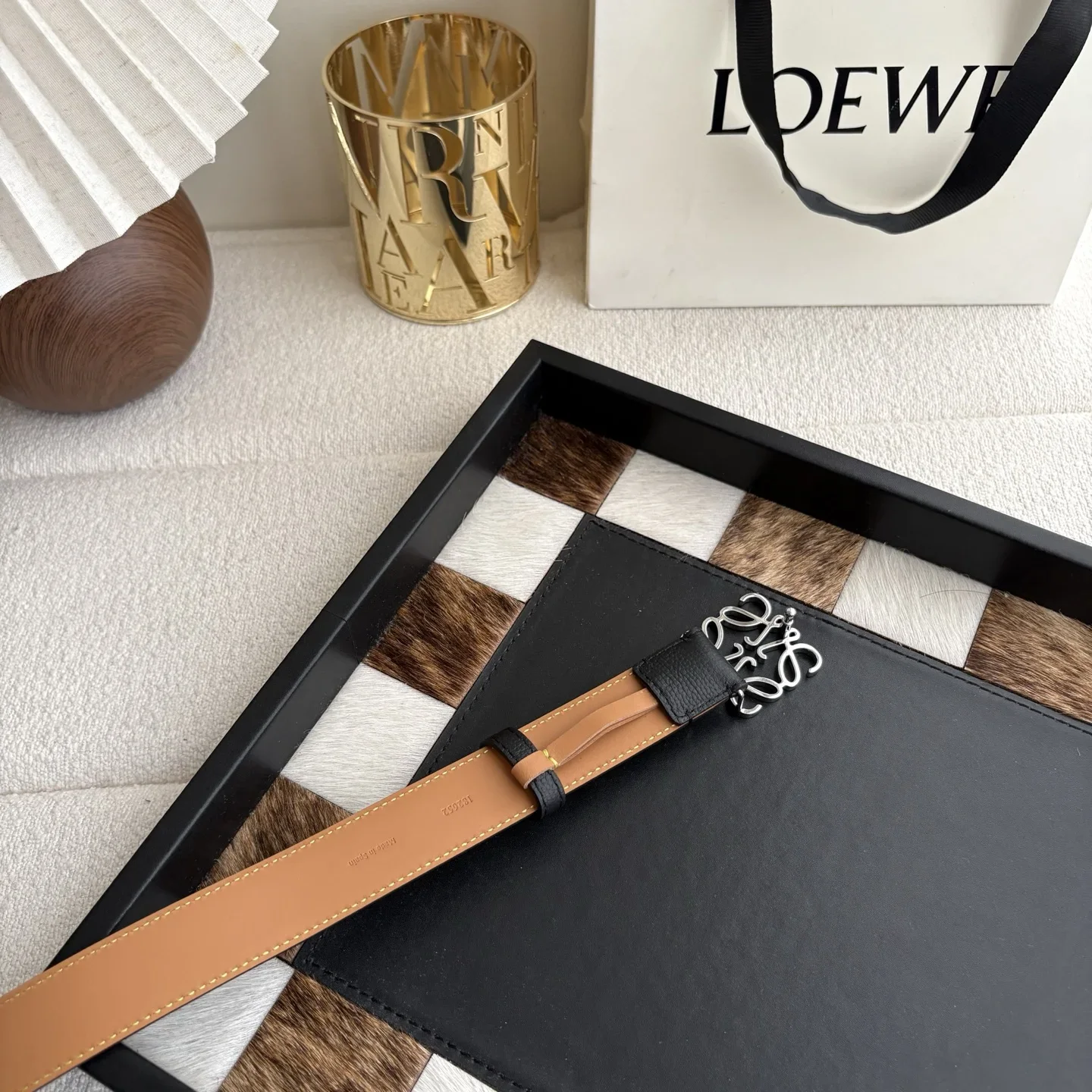 Alternative view of LOEWE Belts Calfskin Leather 2.8cm Width 160202607050476