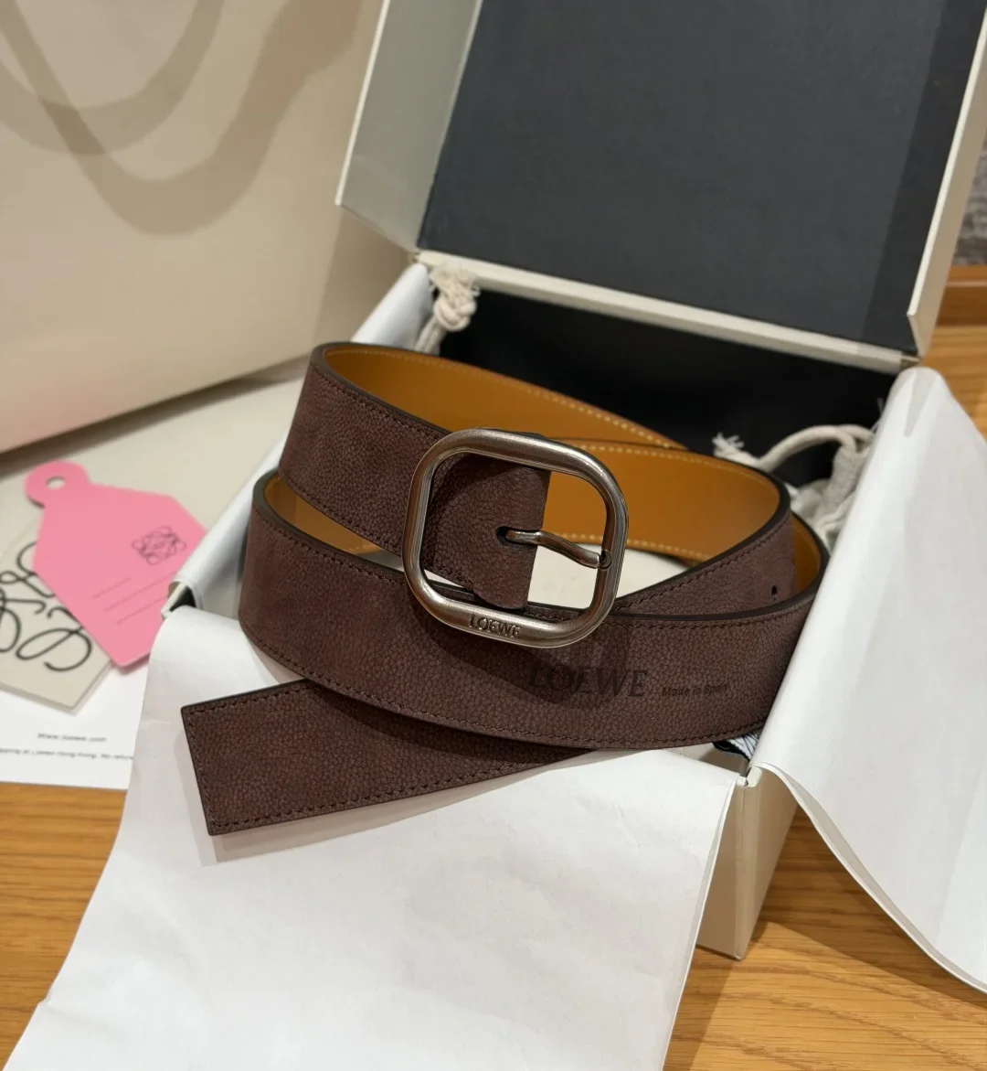 LOEWE Belts Nubuck Calfskin 3.5cm Width 180202607050825
