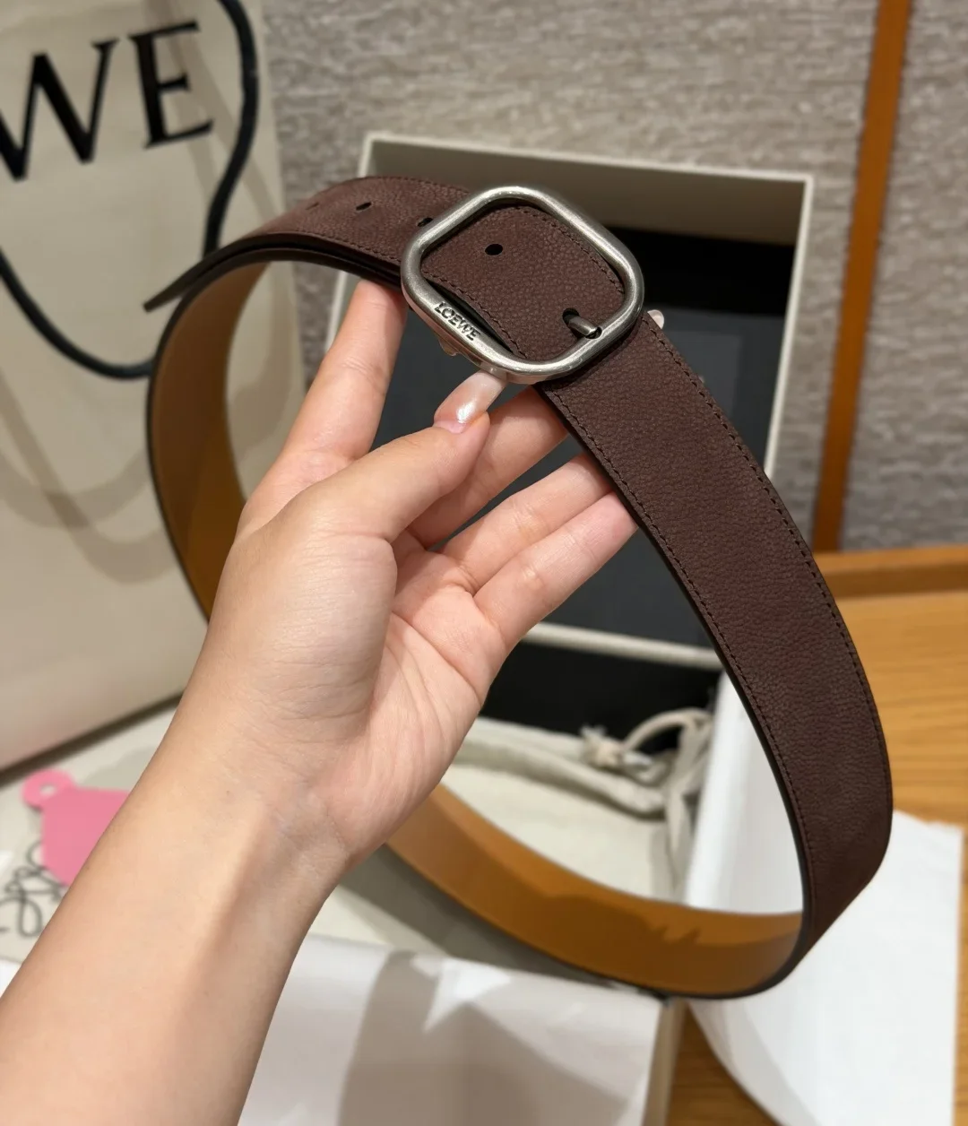 LOEWE Belts Nubuck Calfskin 3.5cm Width 180202607050825 - Image 3
