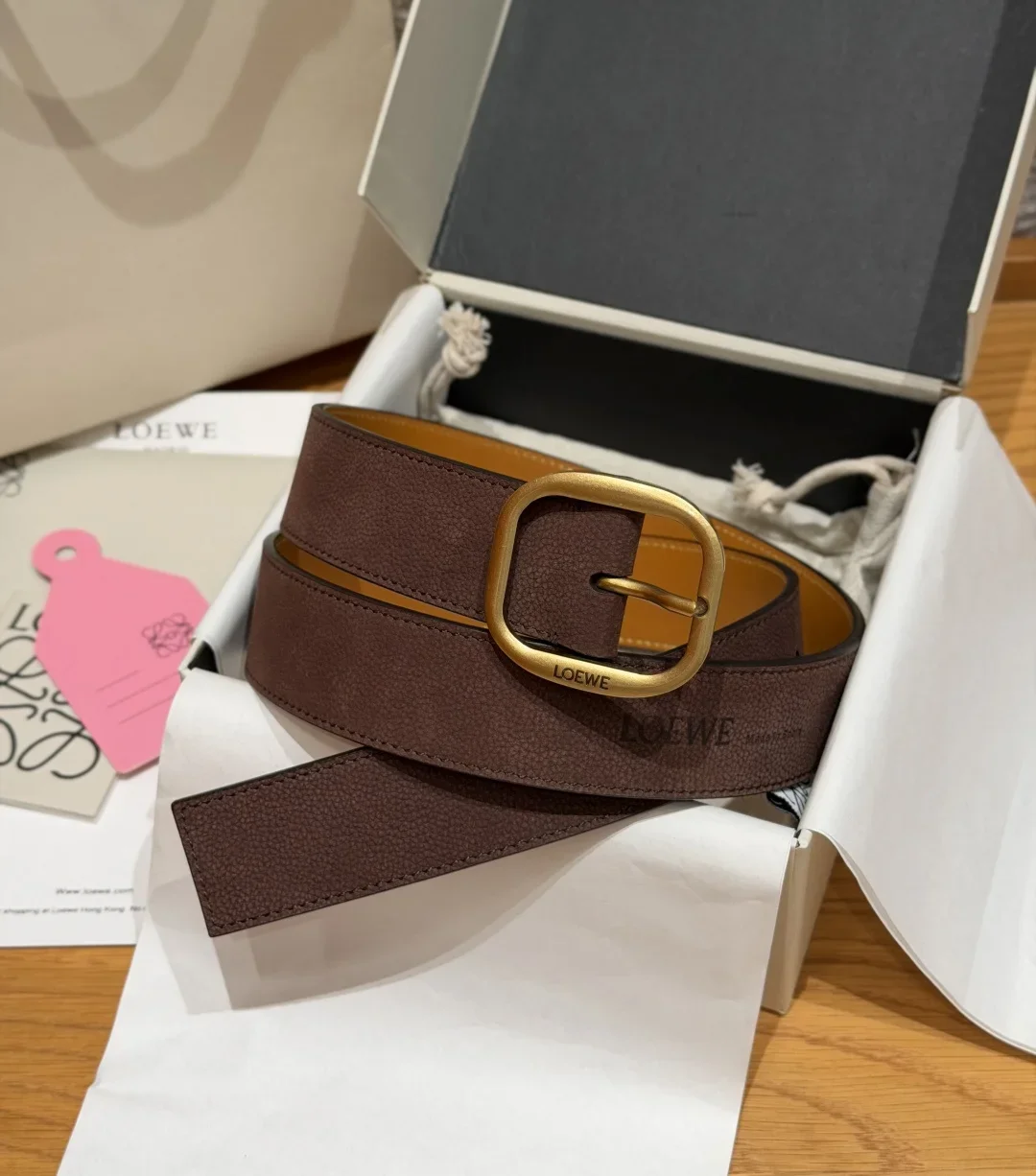 LOEWE Belts Nubuck Calfskin 3.5cm Width 180202607050832