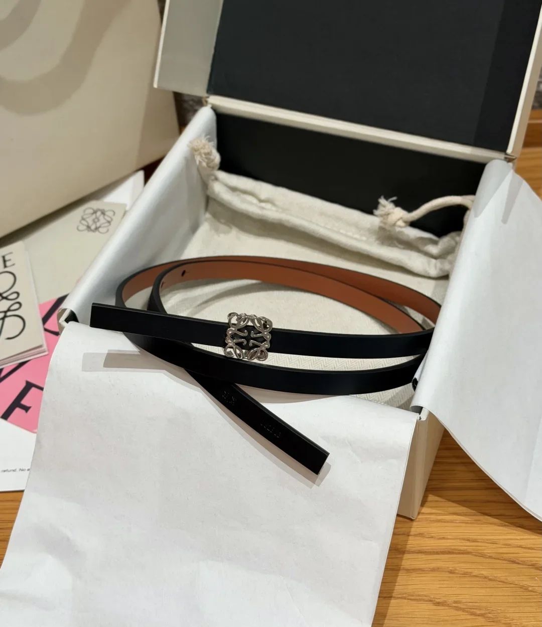 LOEWE Belts Smooth Calfskin 1.0cm Width 160202607050459