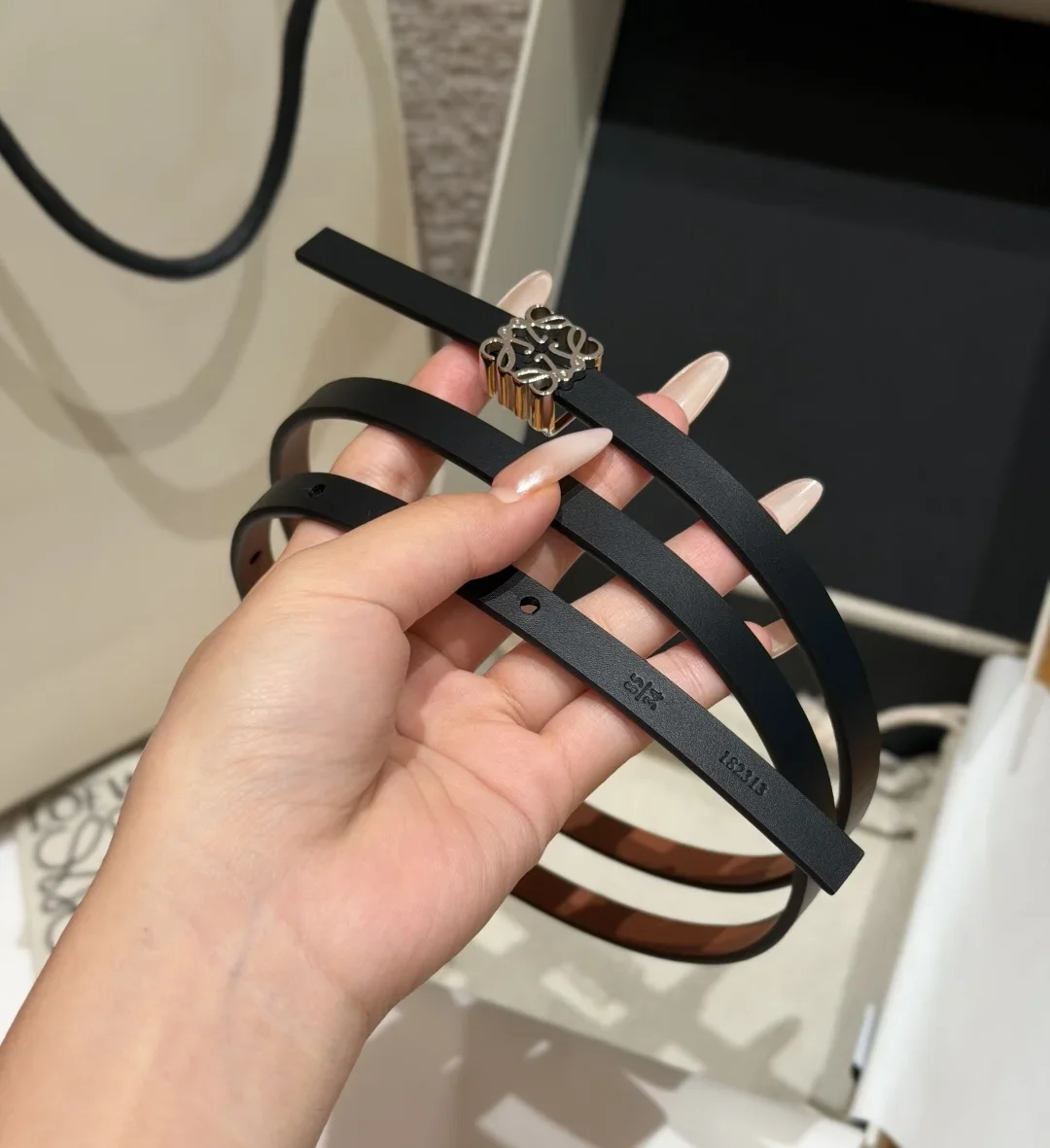 Alternative view of LOEWE Belts Smooth Calfskin 1.0cm Width 160202607050459