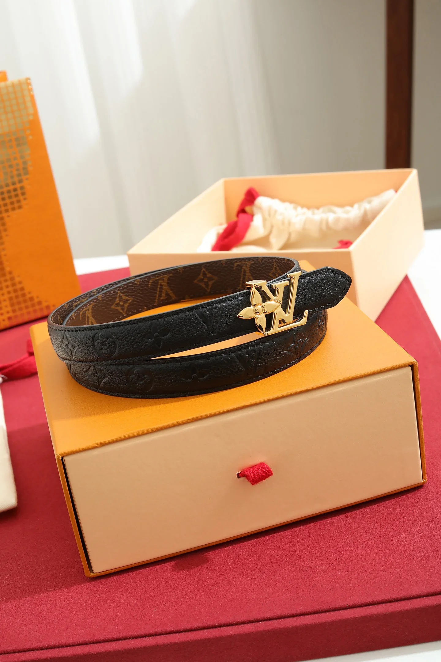 LV Belts Calf Leather Canvas 2.0cm Width 170202607050571