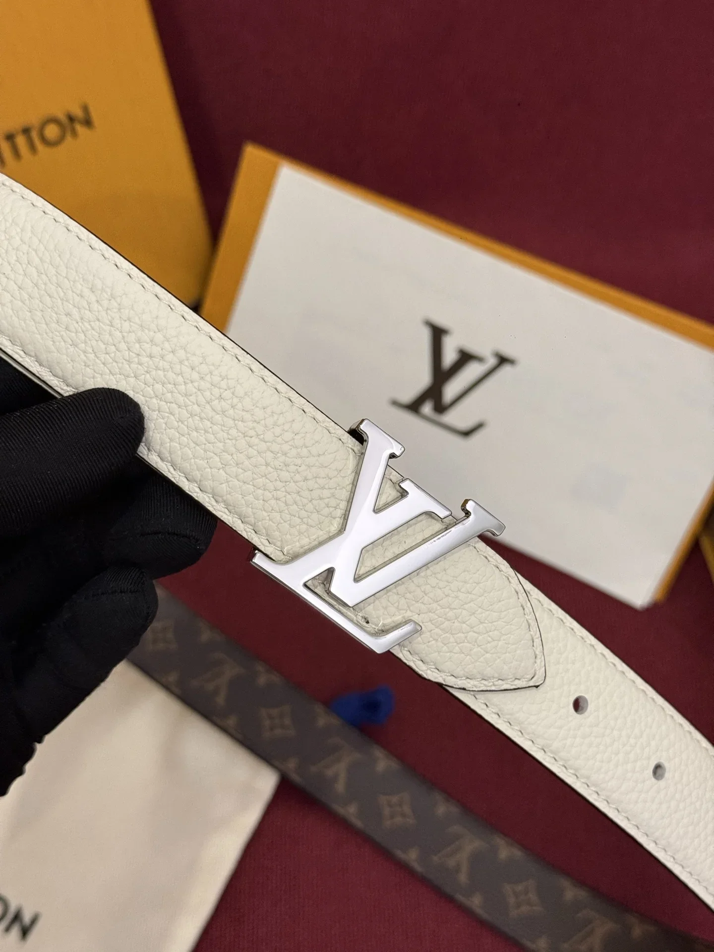 LV Belts Canvas Calfskin 160202607050552