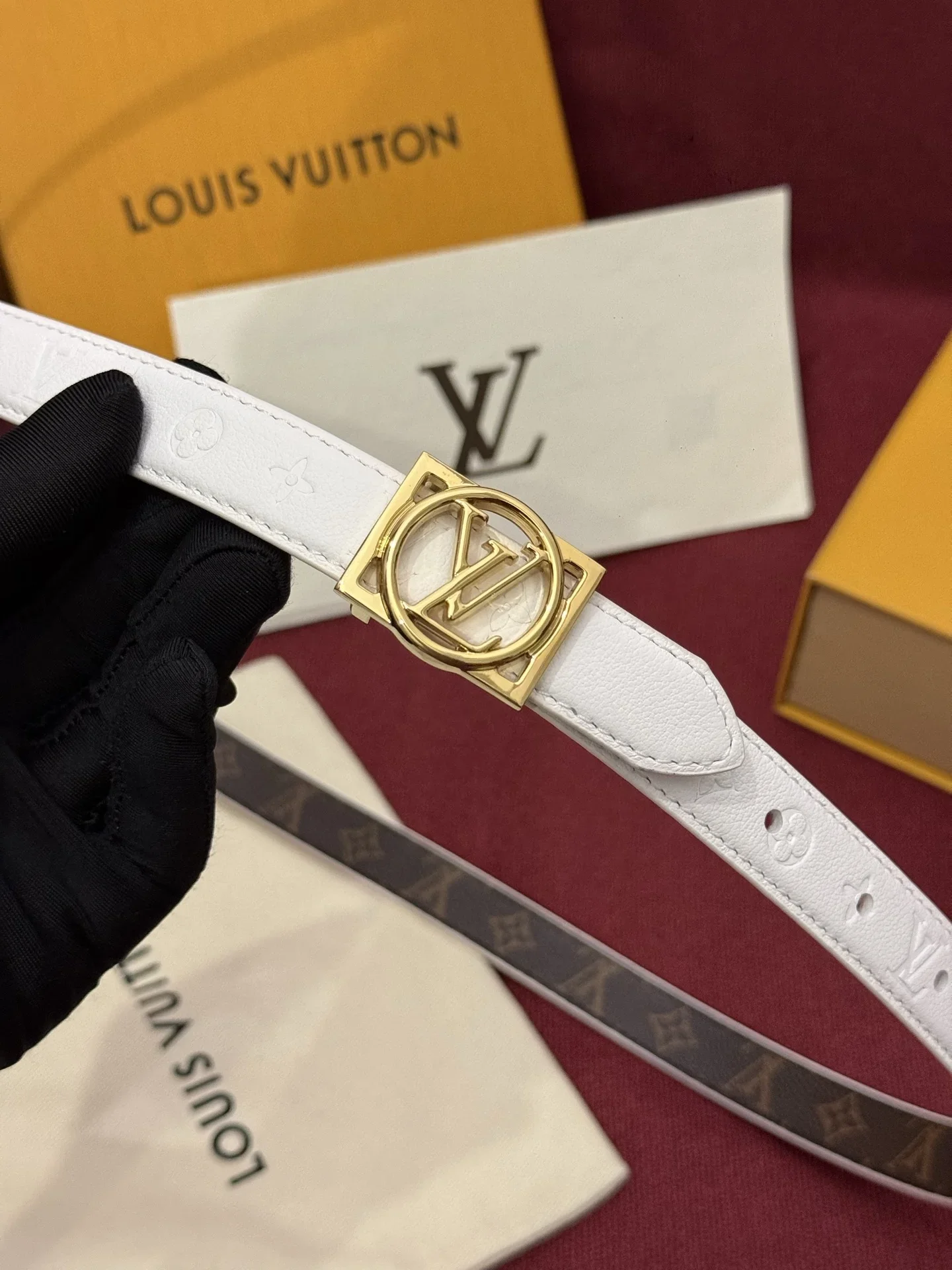 LV Belts Canvas & Calfskin Leather 160202607050642