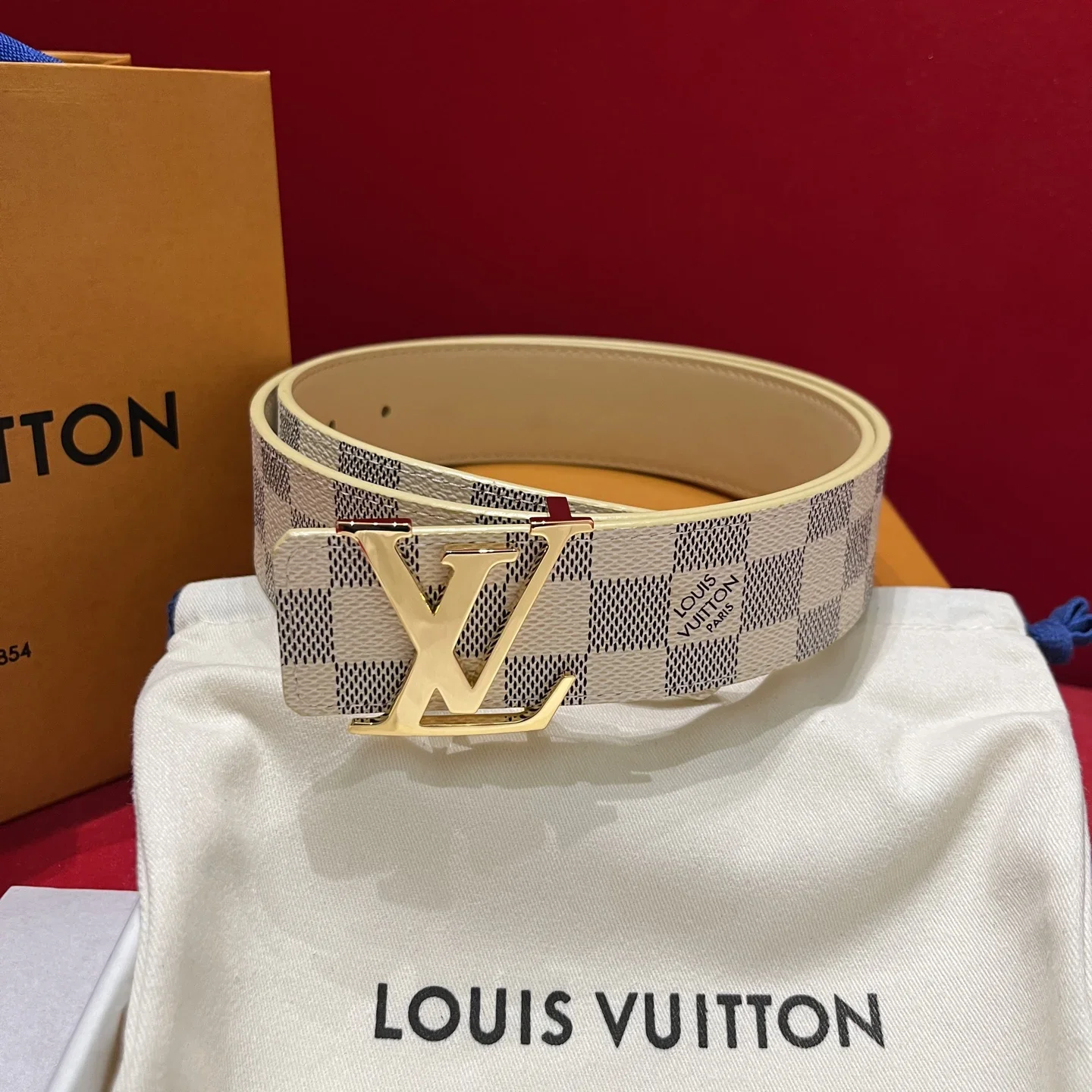 LV Belts Canvas Leather 40cm Width 160202607050545